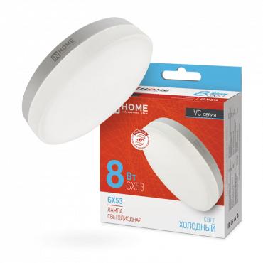 картинка Лампа светодиодная LED-GX53-VC 8Вт таблетка 6500К холод. бел. GX53 760лм 230В IN HOME 4690612020747