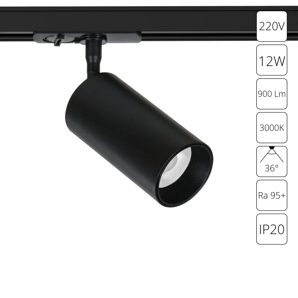 картинка Трековый светильник Arte Lamp AERO A1336PL-1BK