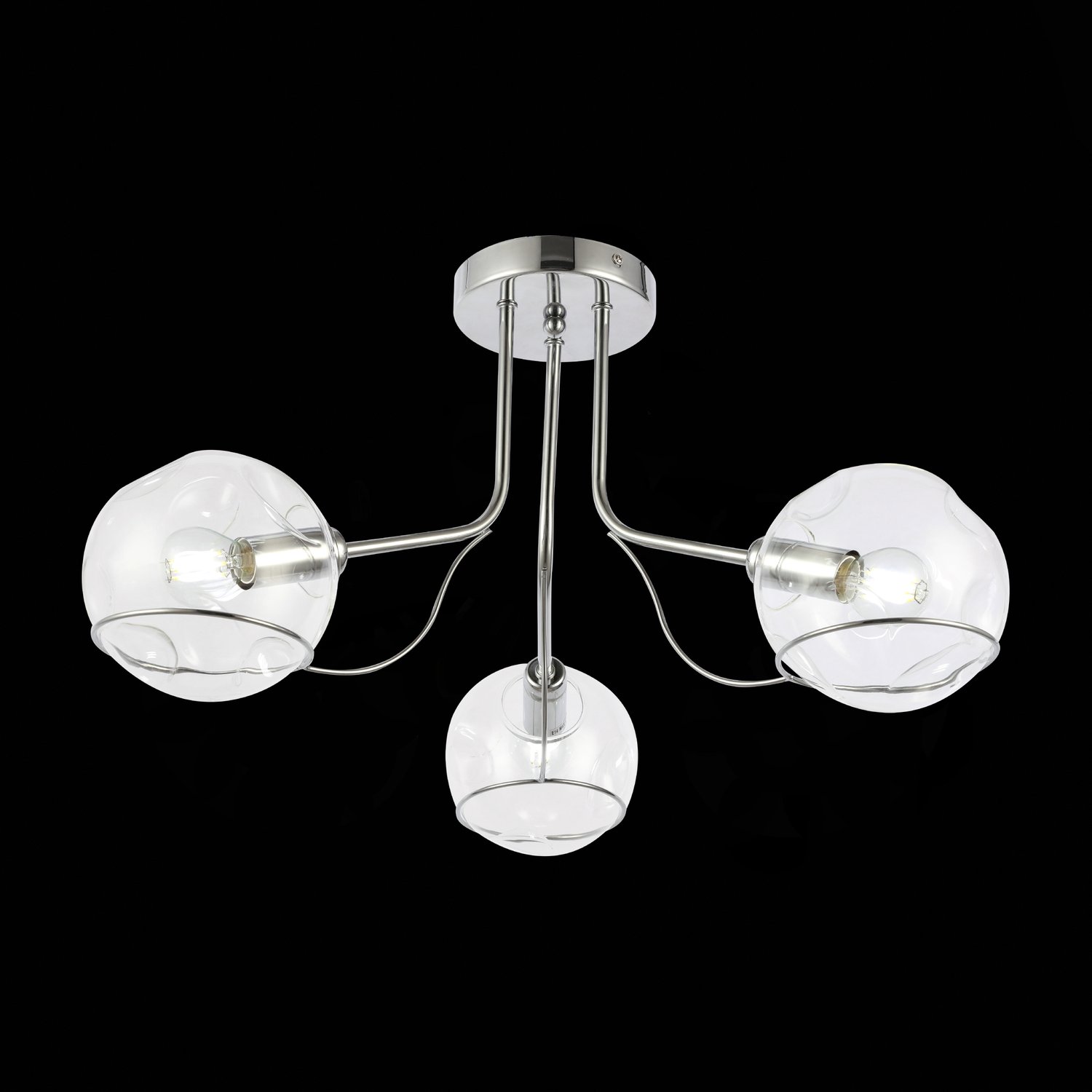 картинка SLE102502-03 Светильник потолочный Хром/Прозрачный E14 3*40W