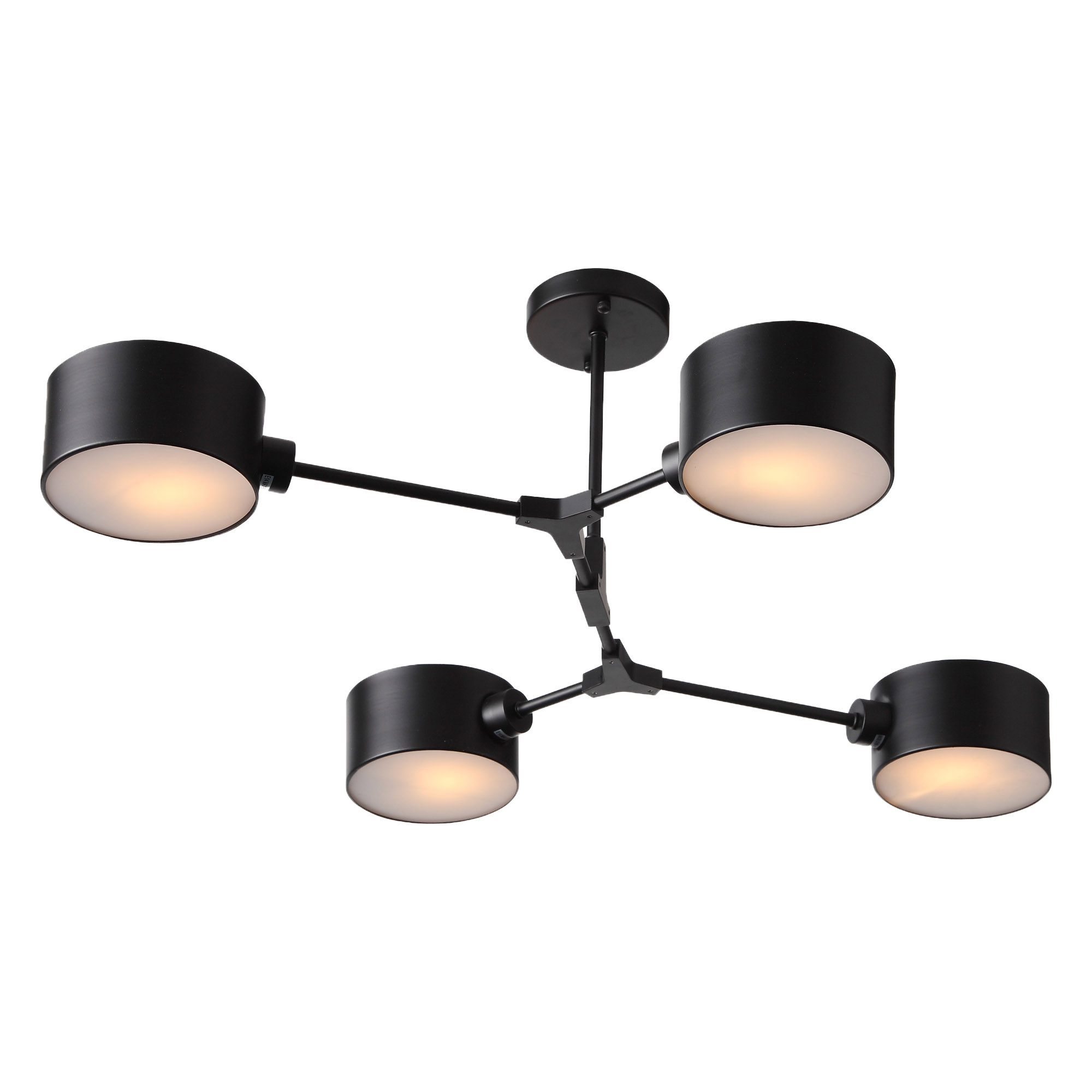 картинка SLE183402-04 Светильник потолочный Черный/Черный E14 4*60W