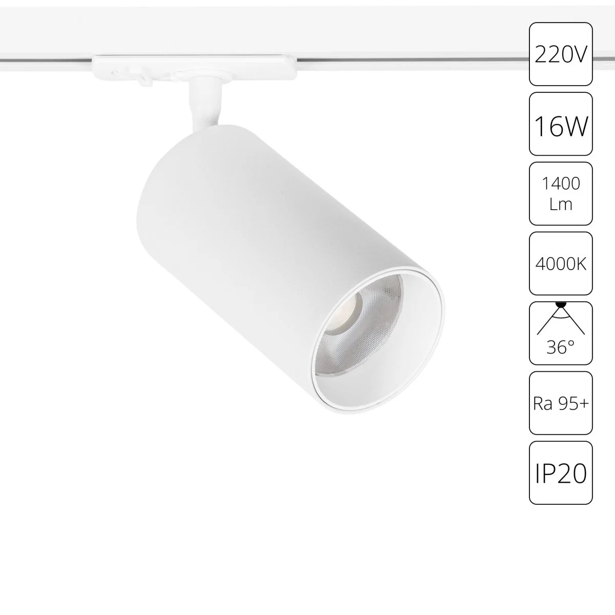 картинка Трековый светильник Arte Lamp AERO A1347PL-1WH