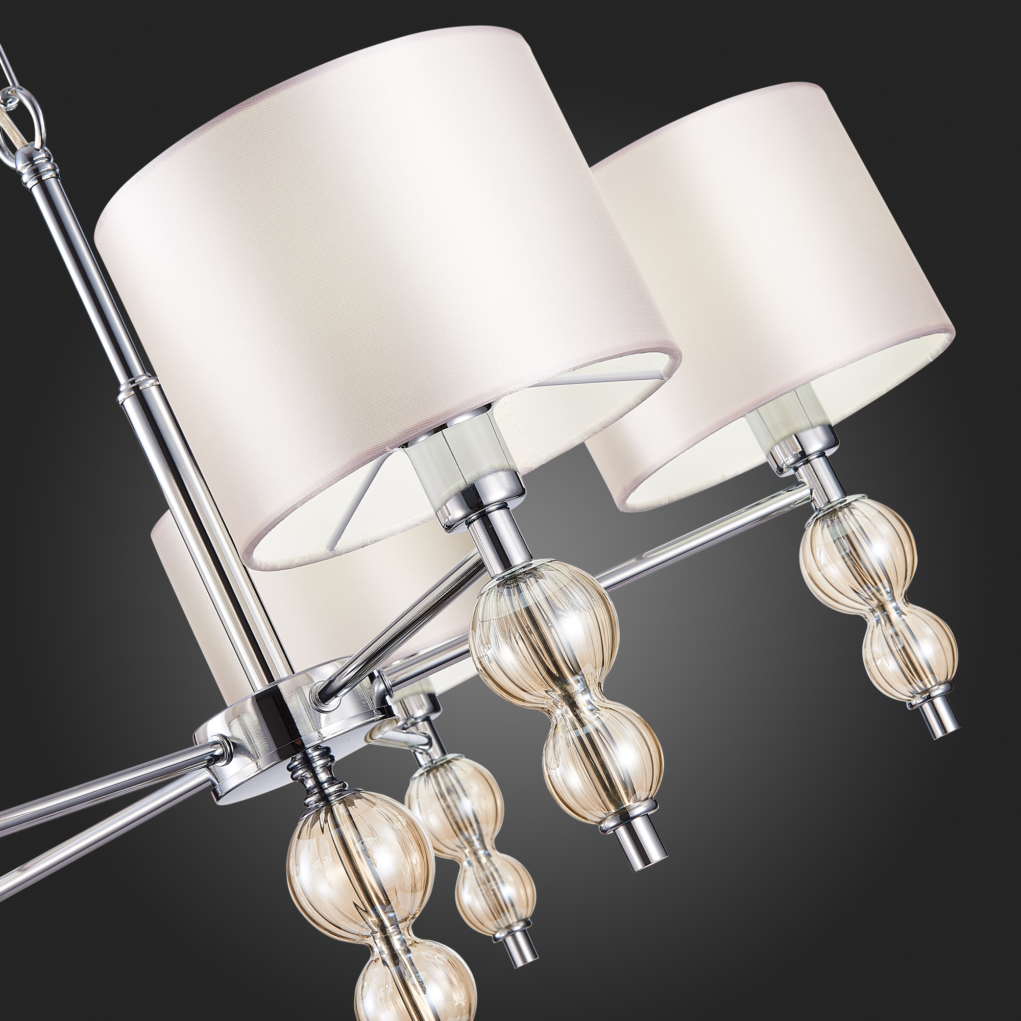 картинка SLE105703-05 Светильник подвесной Хром/Светло-бежевый E14 5*40W