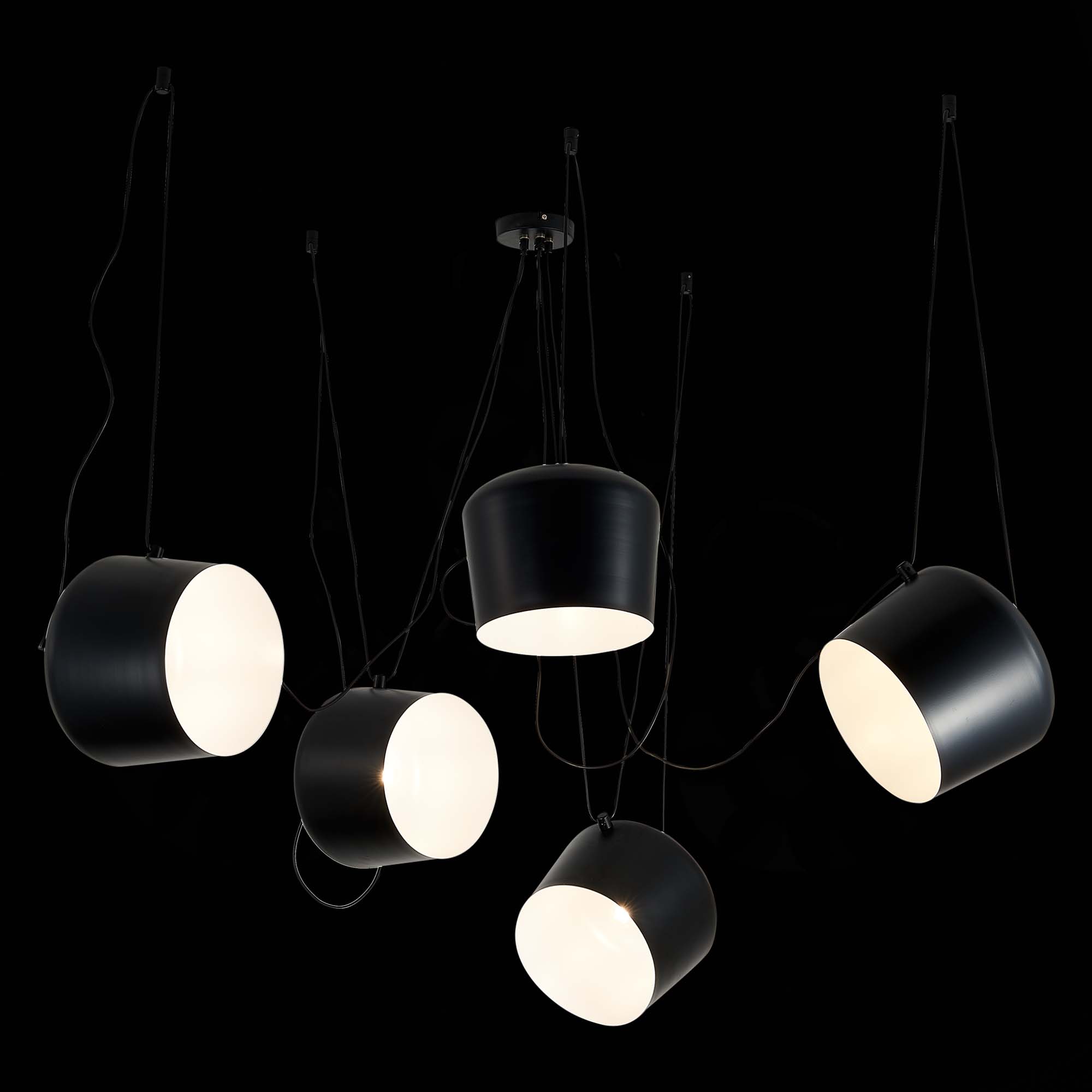 картинка SLE120643-05 Светильник подвесной Черный/Черный E27 5*40W