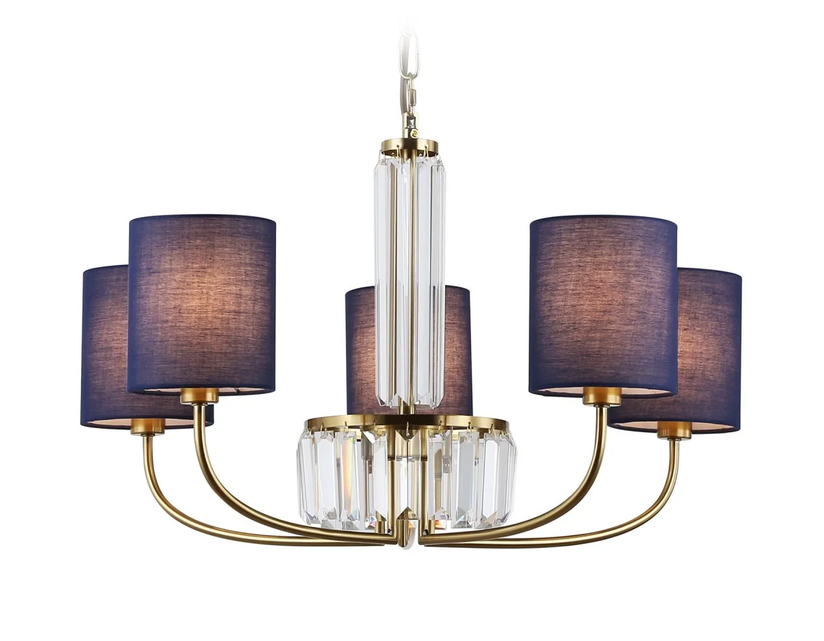 картинка Подвесная люстра с абажурами и хрусталем LH71271