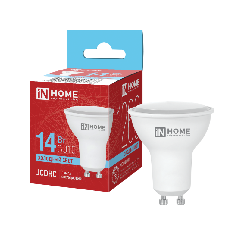 картинка Лампа светодиодная LED-JCDRC-VC 14Вт 230В GU10 6500K 1260Лм IN HOME