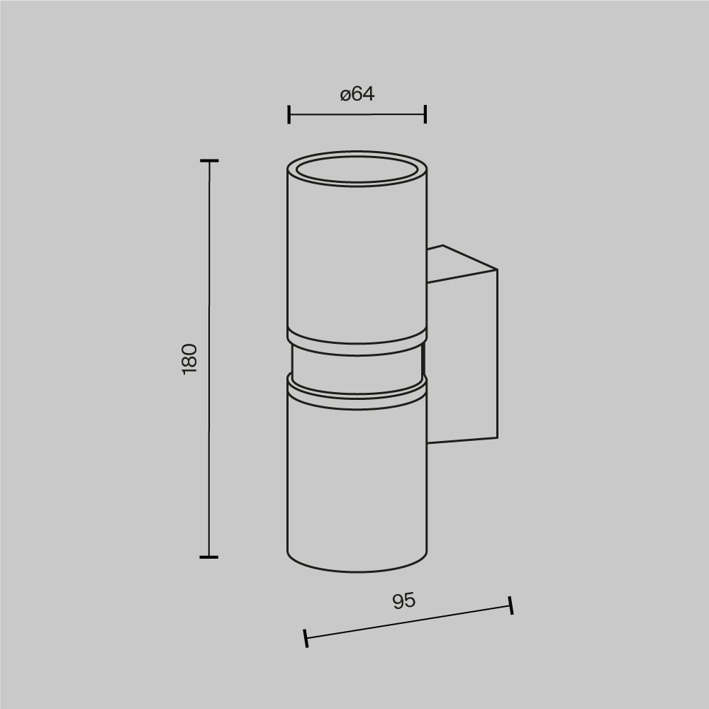 картинка Настенный светильник (бра) Outdoor O582WL-02BS