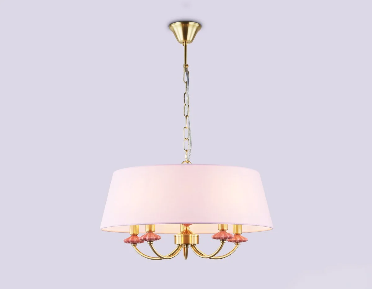 картинка Подвесная люстра с абажуром и декором из керамики LH75021