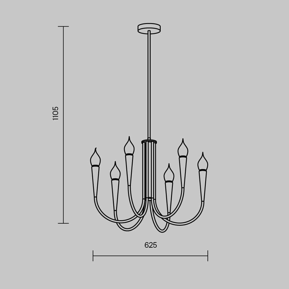 картинка Подвесной светильник Freya FR5253PL-06BS
