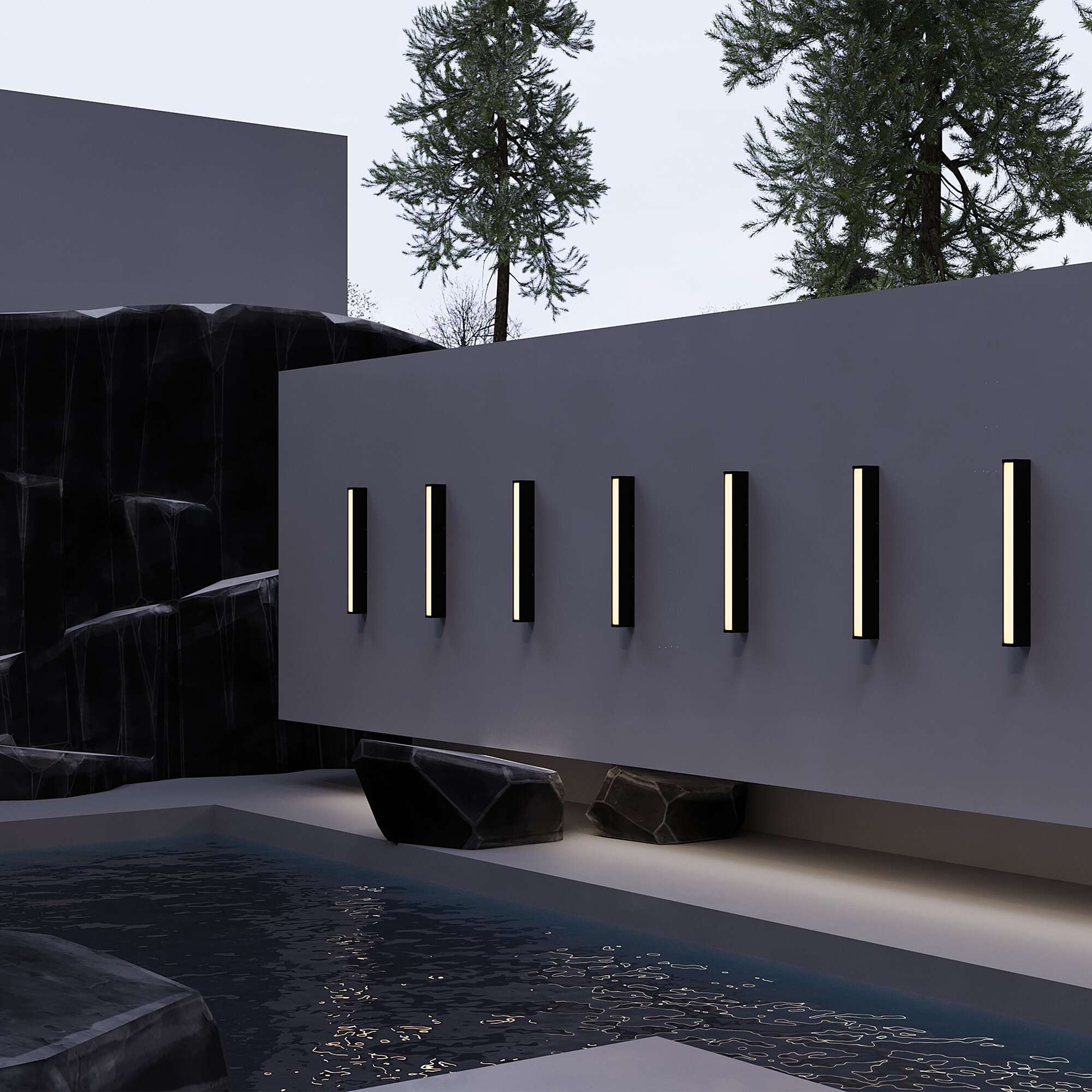 картинка Настенный светильник (бра) Outdoor O571WL-L20B3K