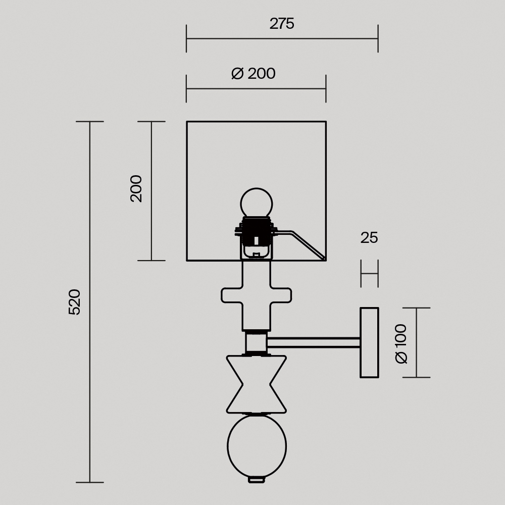 картинка Настенный светильник (бра) Maytoni MOD298WL-01W