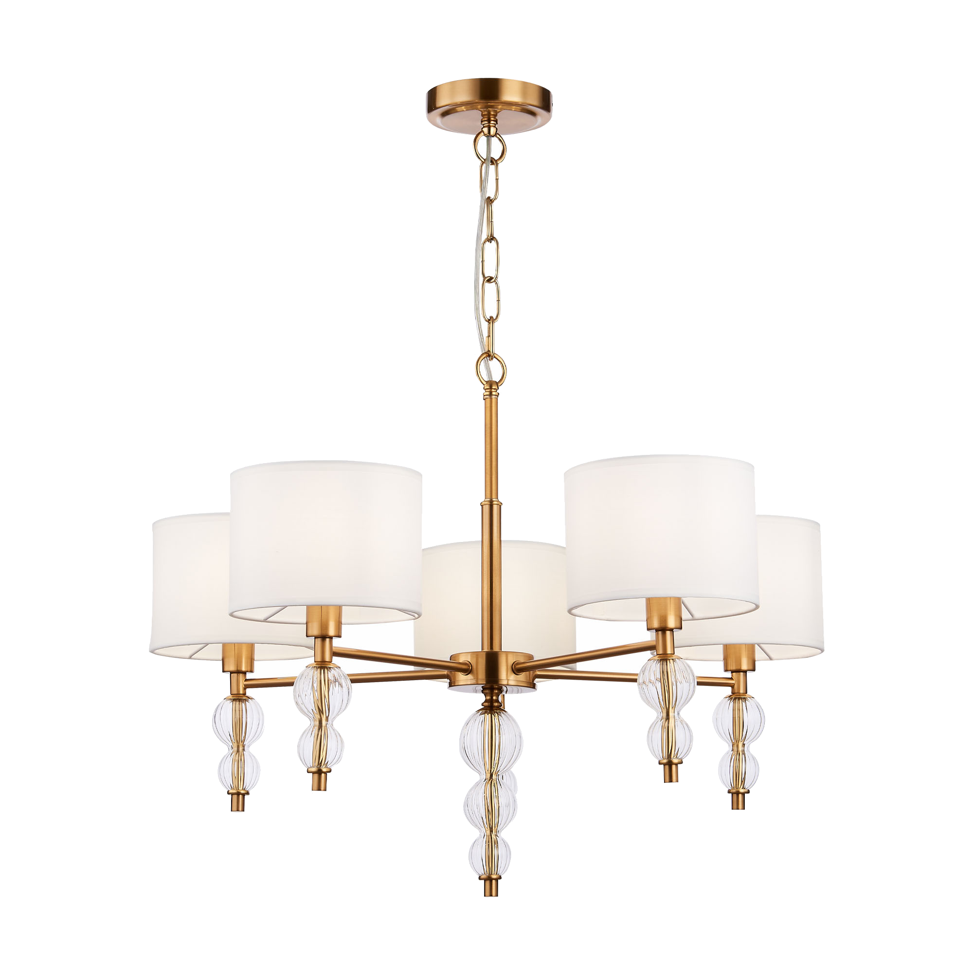 картинка SLE105713-05 Светильник подвесной Латунь, Прозрачный/Белый E14 5*40W