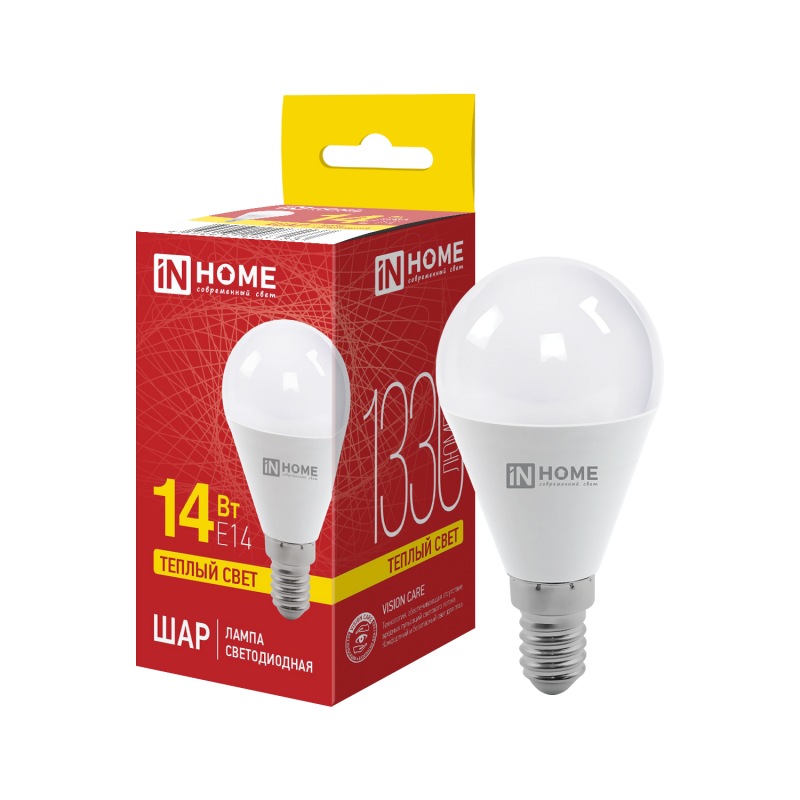 картинка Лампа светодиодная LED-ШАР-VC 14Вт 230В E14 3000K 1330Лм IN HOME