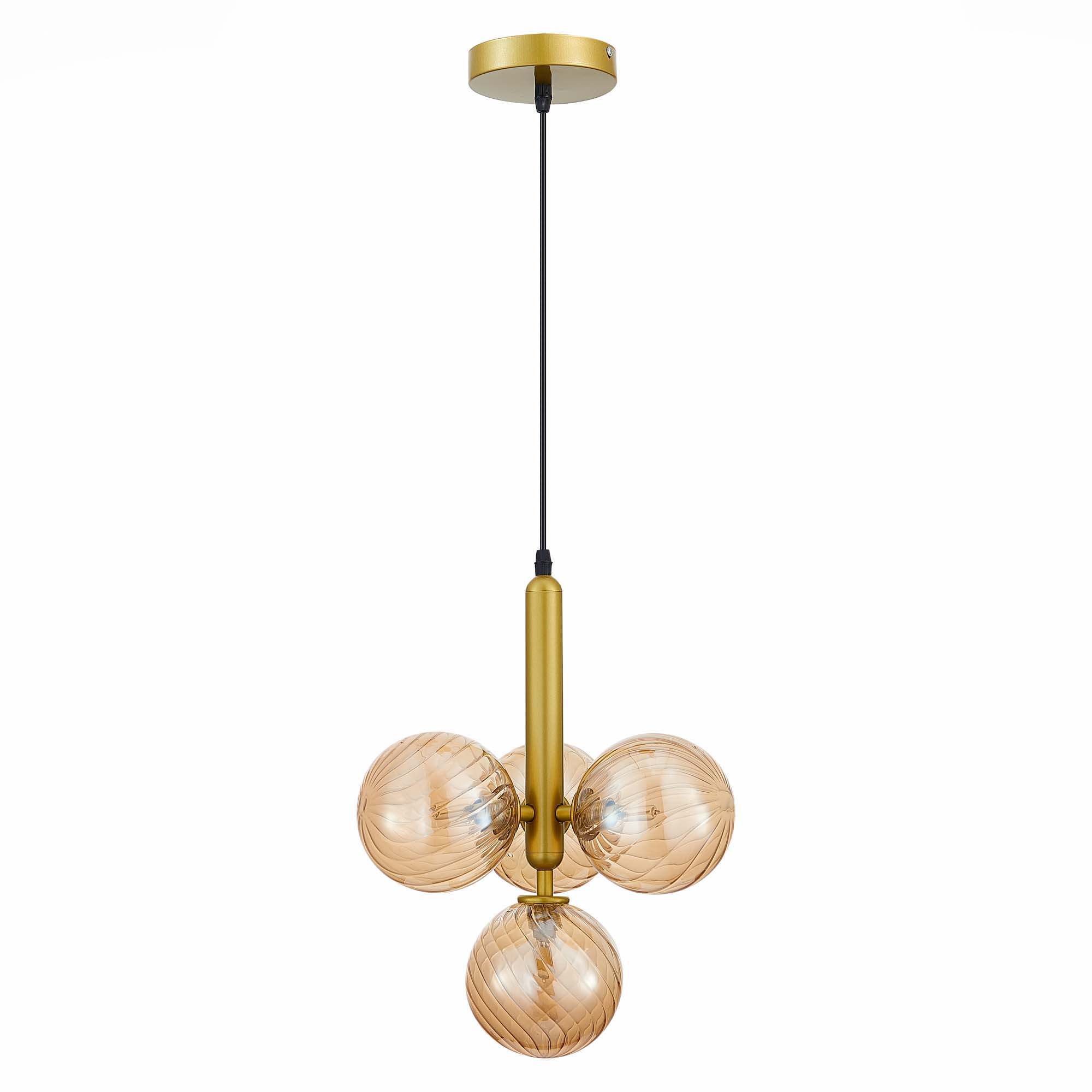 картинка SLE220323-04 Светильник подвесной Золото/Янтарный G9 4*5W 4000K