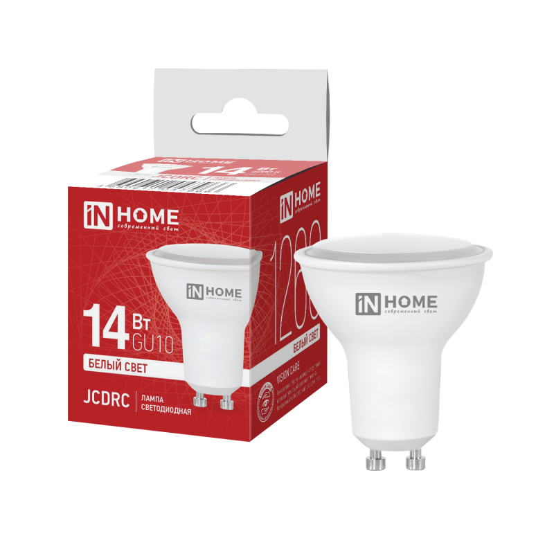 картинка Лампа светодиодная LED-JCDRC-VC 14Вт 230В GU10 4000K 1260Лм IN HOME