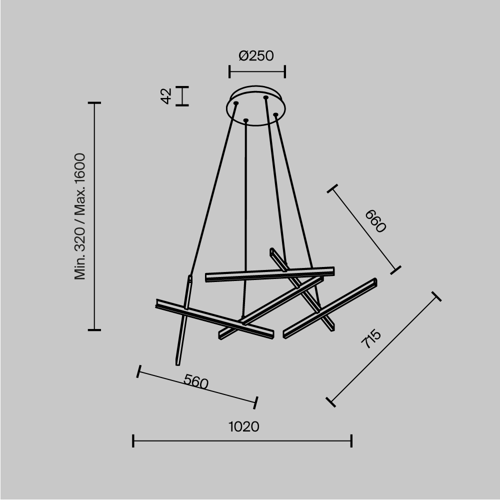 картинка Подвесной светильник Maytoni MOD016PL-L80WK