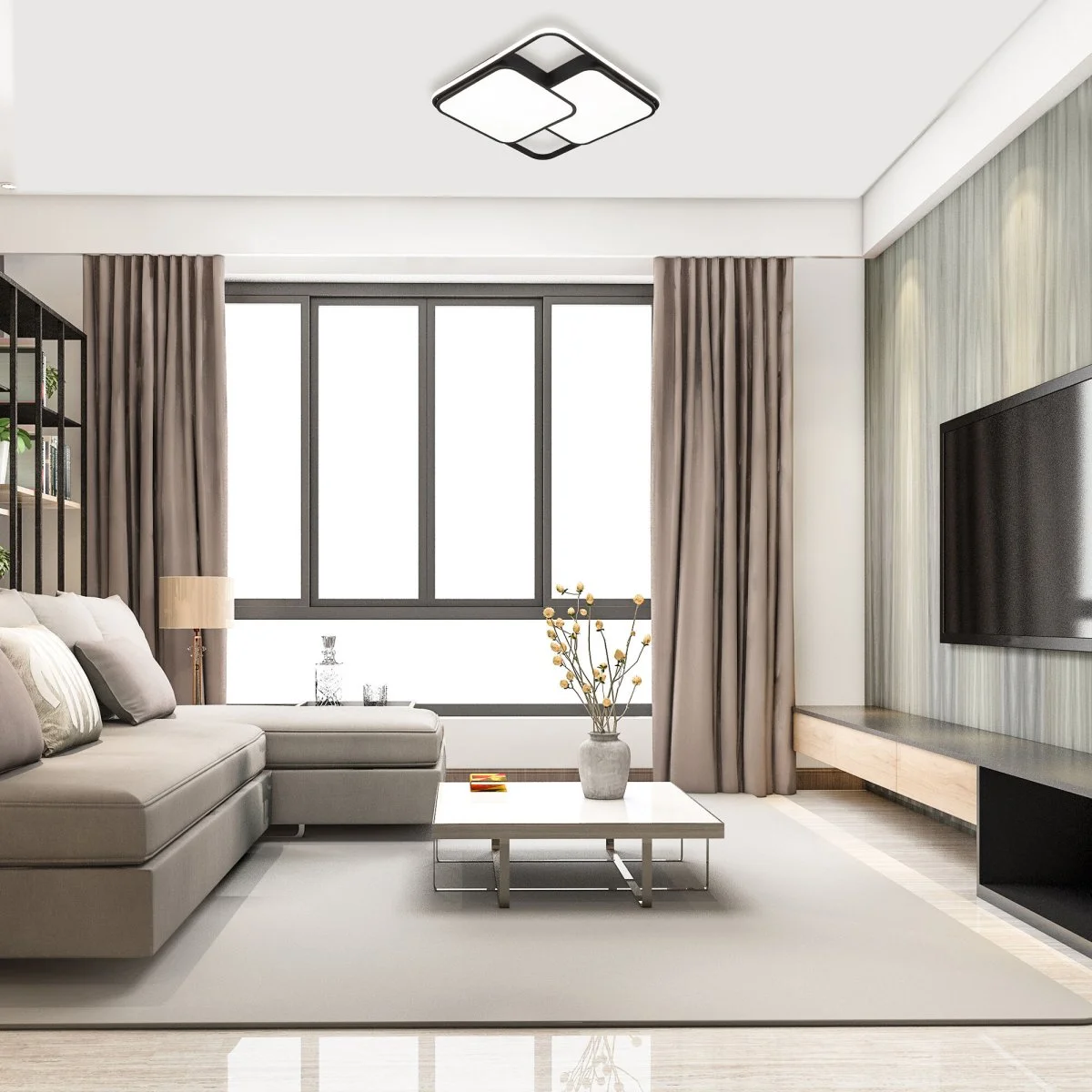 картинка Потолочный светодиодный светильник 90253/1 черный