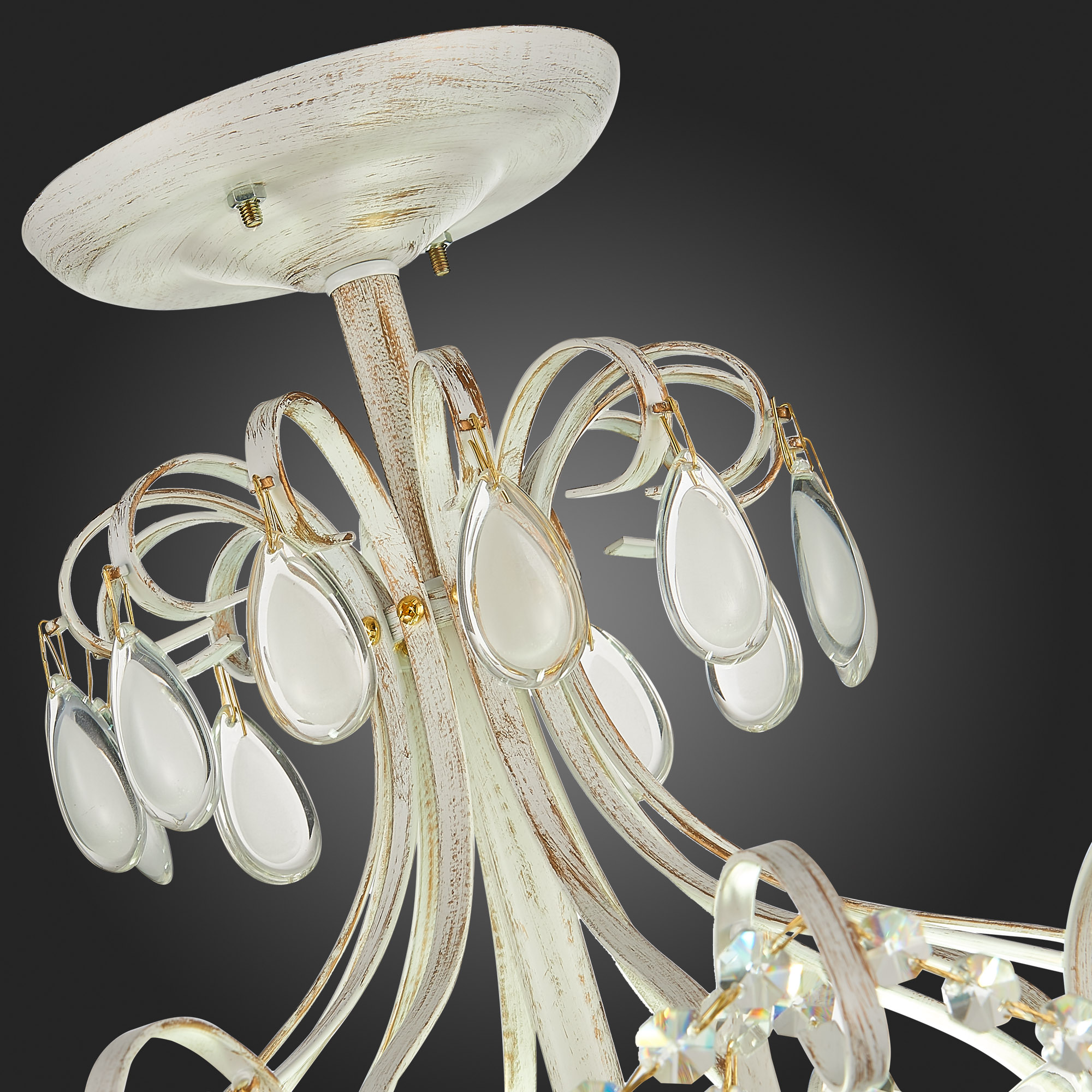 картинка SLE160302-06 Светильник потолочный Золотистый/Белый матовый E14 6*60W