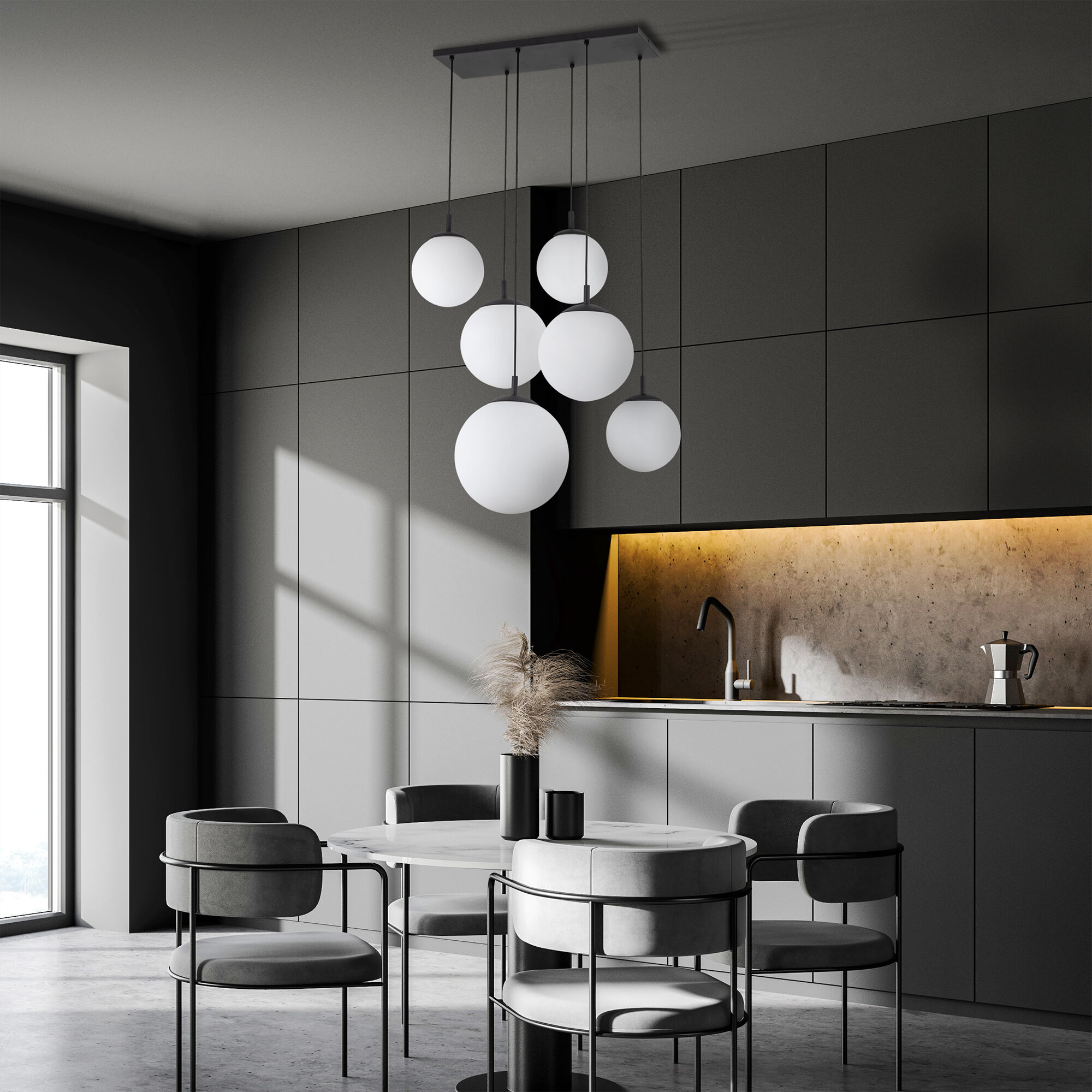 картинка Подвесной светильник со стеклянными плафонами 4793 Esme