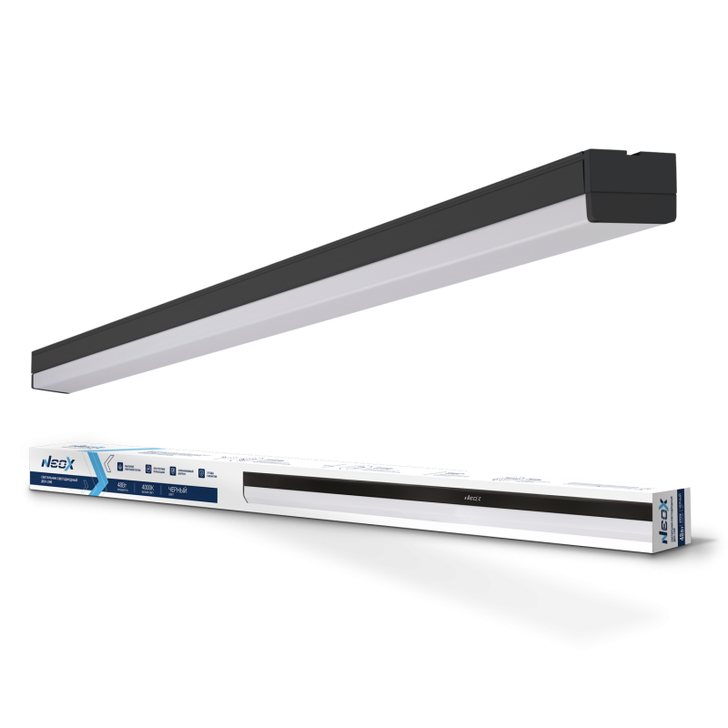 картинка Светильник светодиодный ДБО-LINE 48Вт 230В 160гр 4000К 4800Лм 100Лм/Вт черный IP40 NEOX