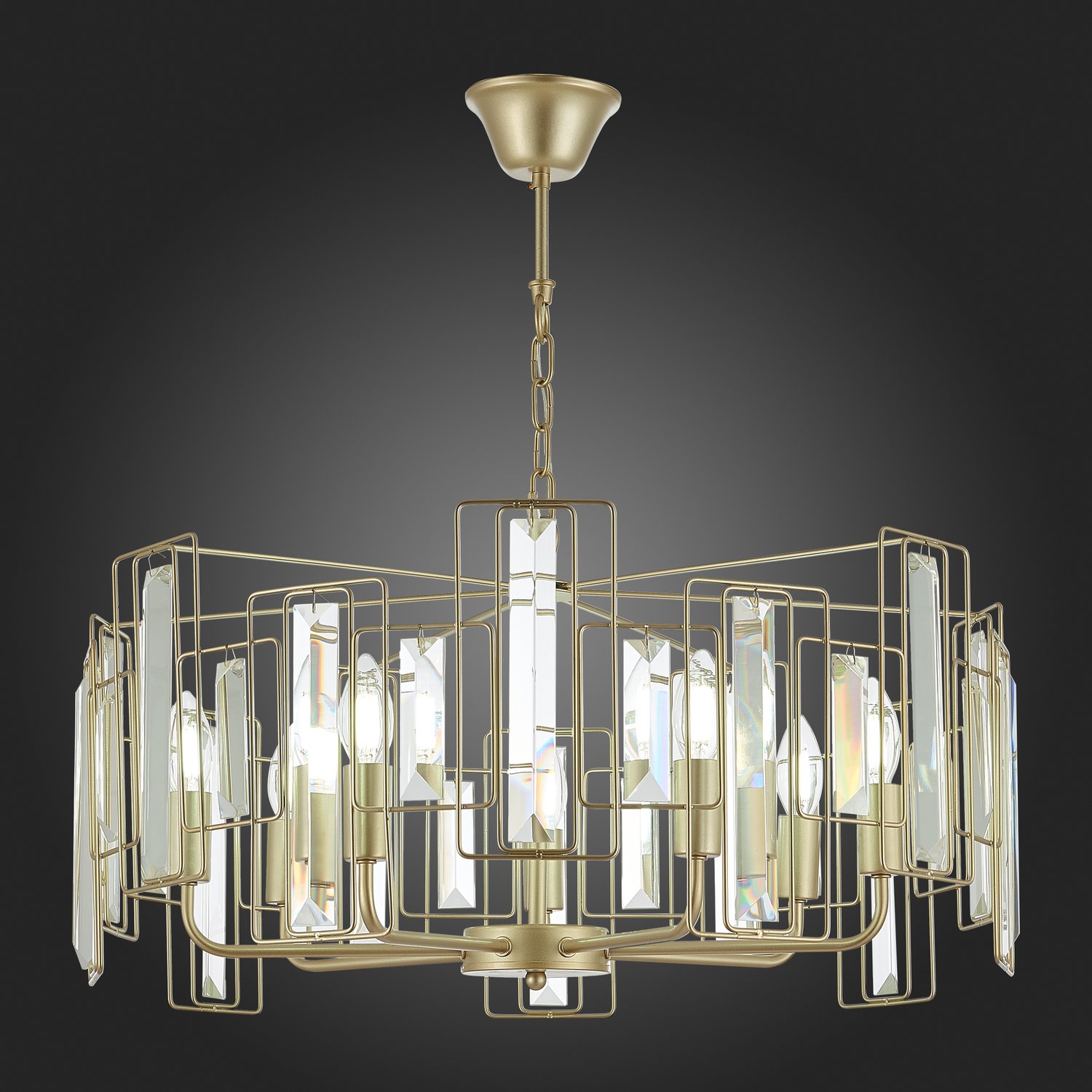 картинка SLE103403-07 Светильник подвесной Шампань/Прозрачный E14 7*40W