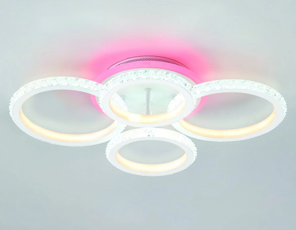 картинка Потолочный светодиодный светильник с RGB подсветкой и пультом