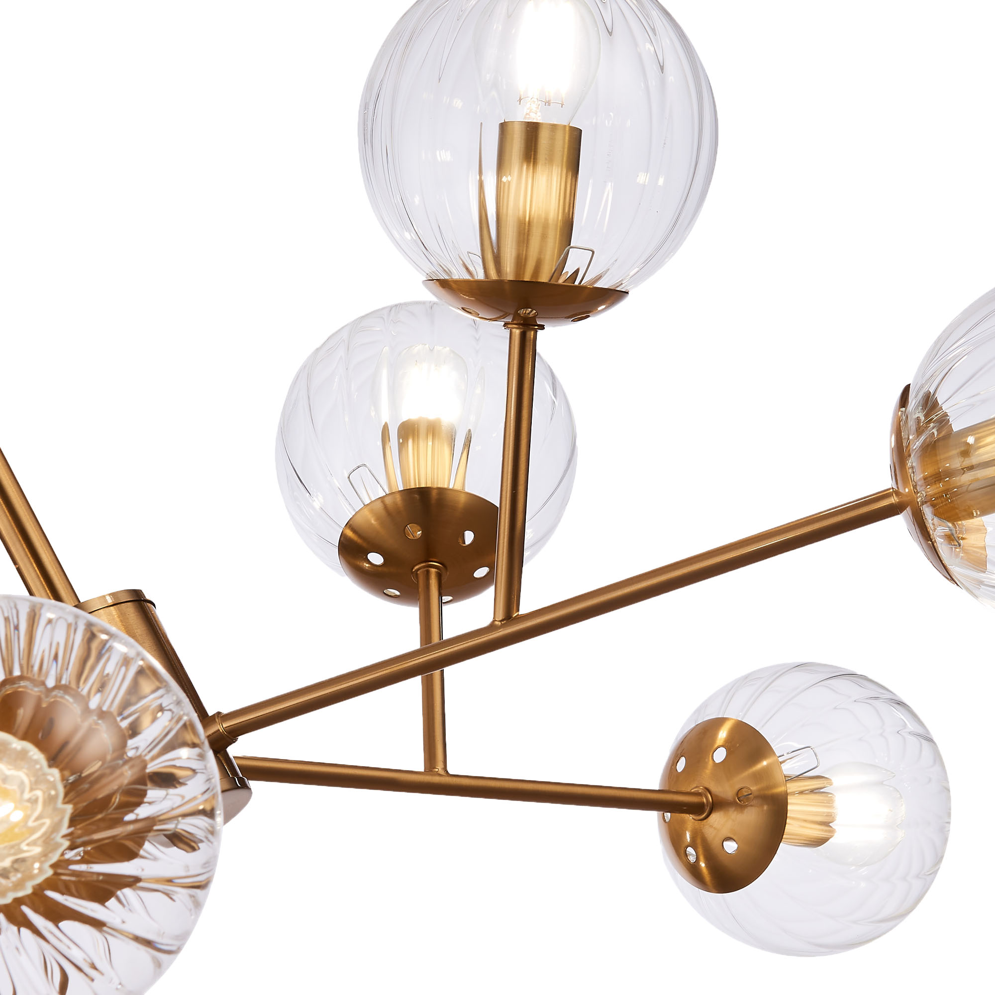 картинка SLE220803-10 Светильник подвесной Латунь/Прозрачный E14 10*40W