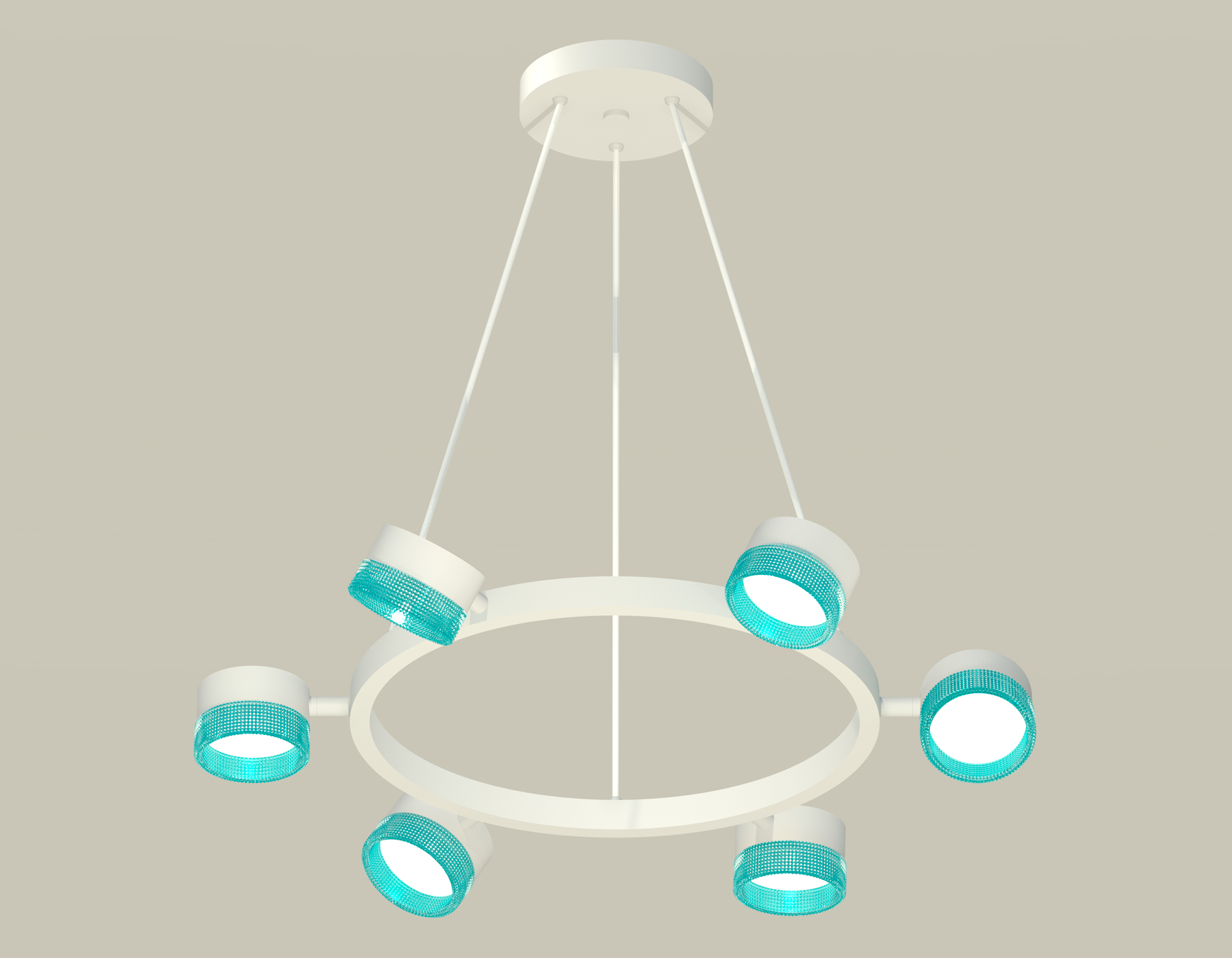 картинка Комплект подвесного поворотного светильника с композитным хрусталем