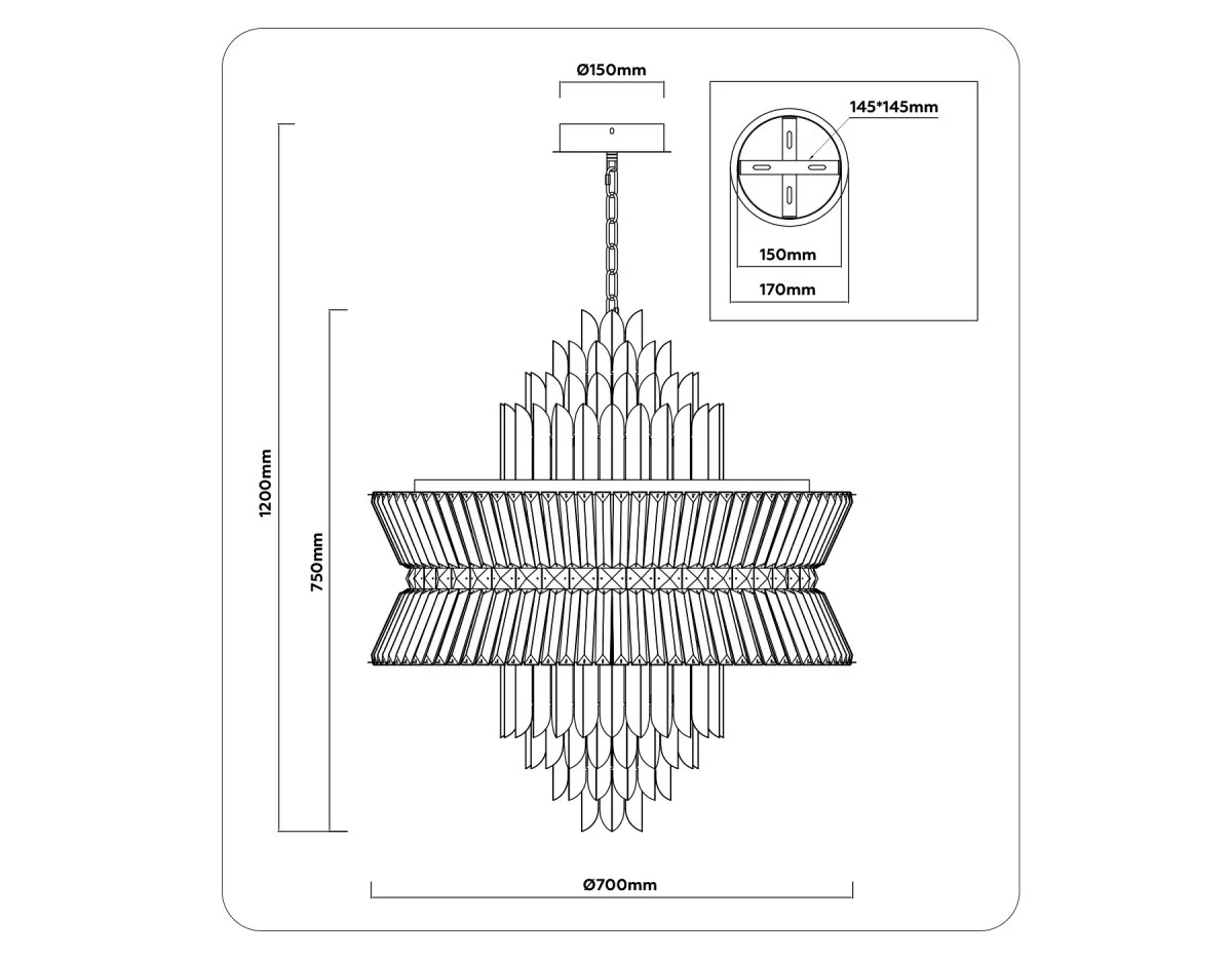 картинка Подвесная люстра с хрусталем LH41026