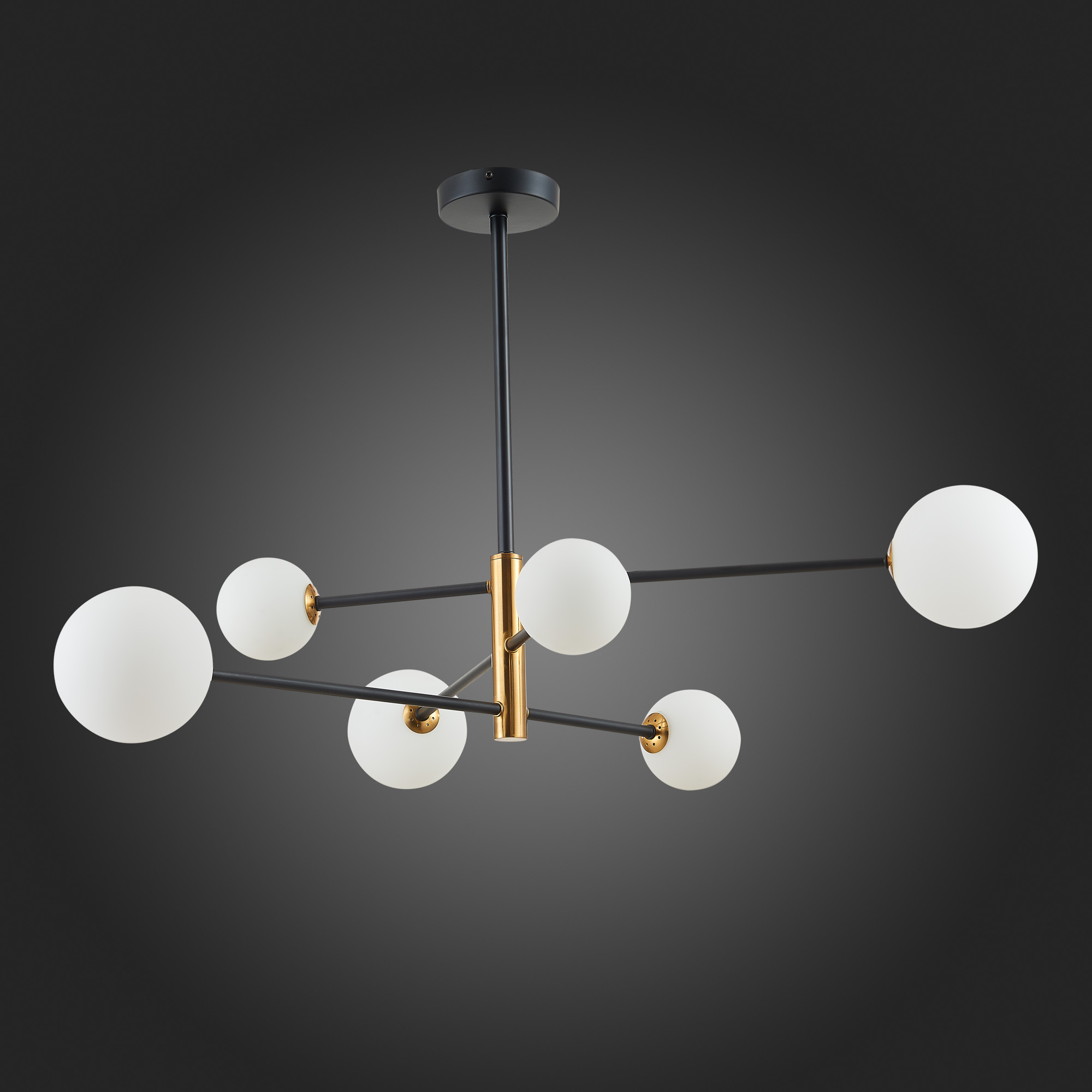 картинка SLE220103-06 Светильник потолочный Черный, Бронза/Белый G9 6*5W