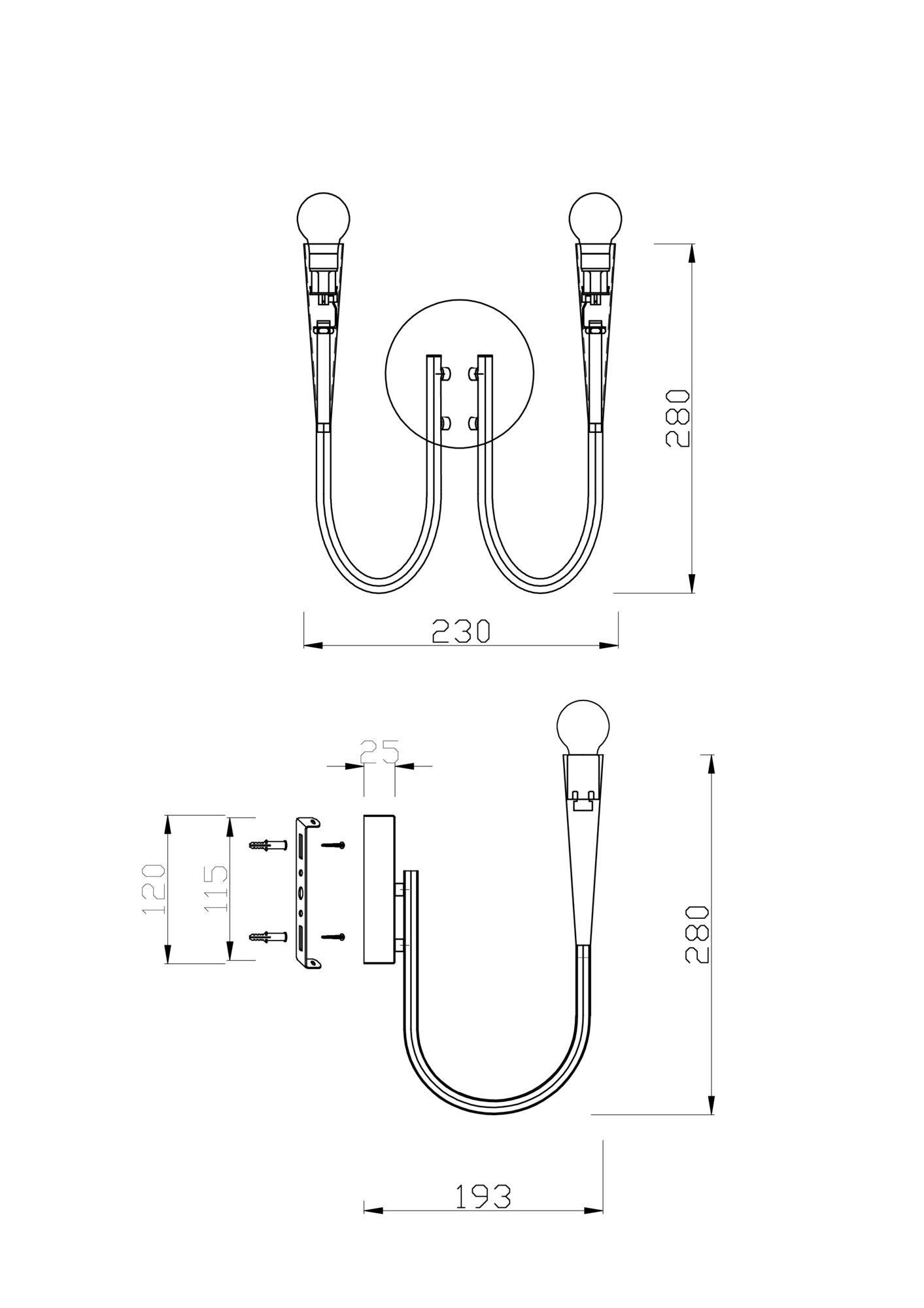 картинка Настенный светильник (бра) Freya FR5253WL-02N