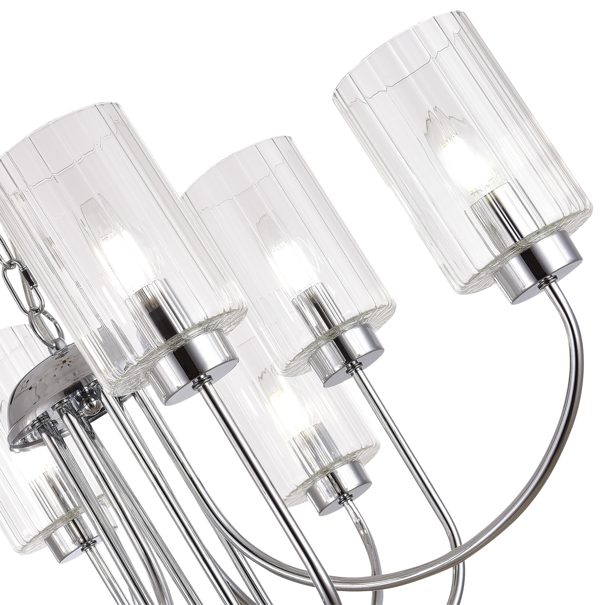 картинка SLE1127-103-08 Светильник подвесной Хром/Прозрачный E14 8*40W