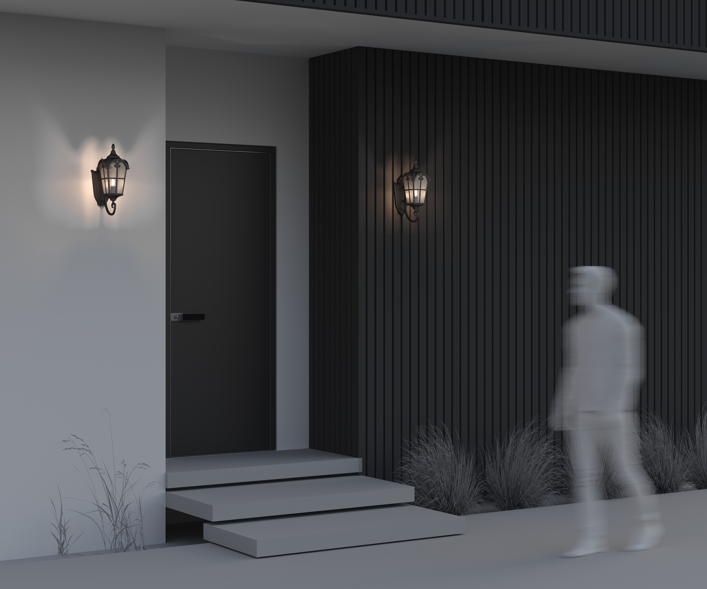 картинка Настенный светильник (бра) Outdoor O413WL-01BZ1