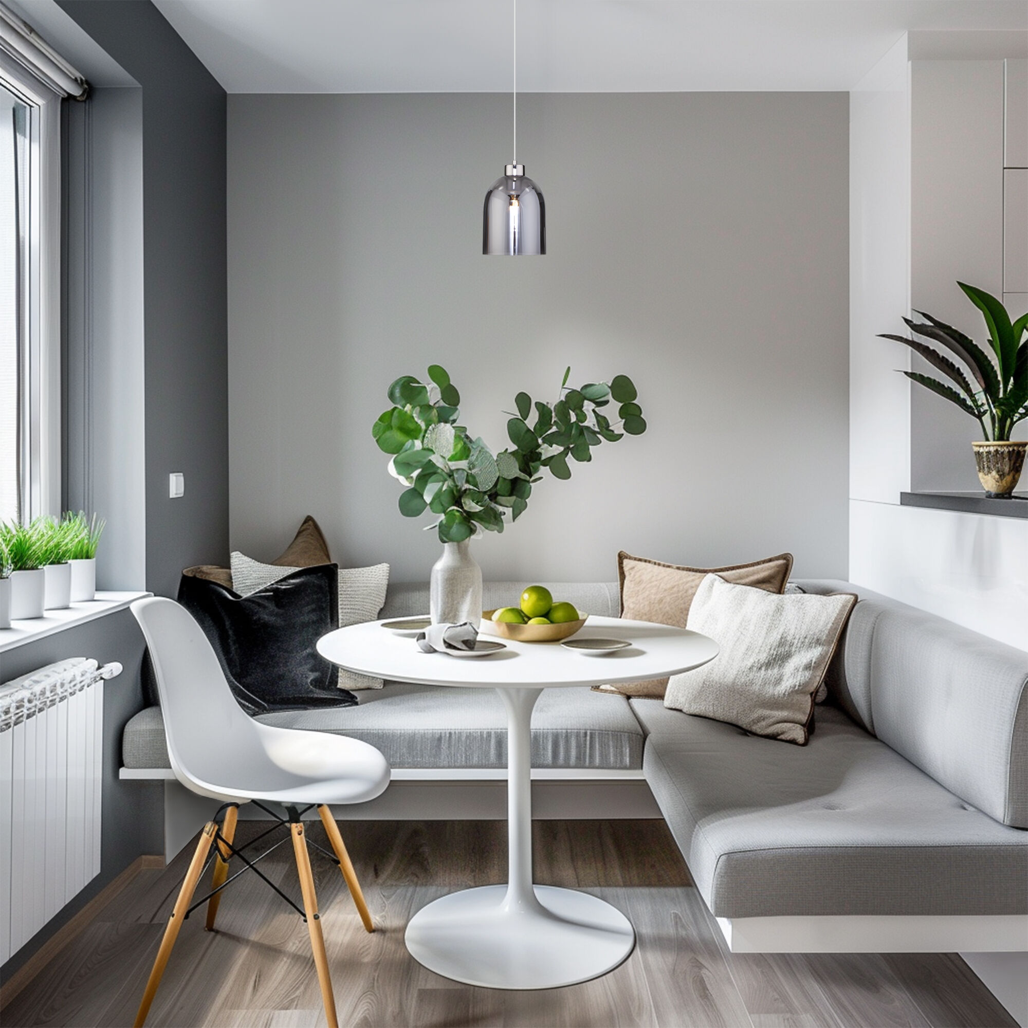 картинка Подвесной светильник со стеклянным плафоном 50119/1 никель