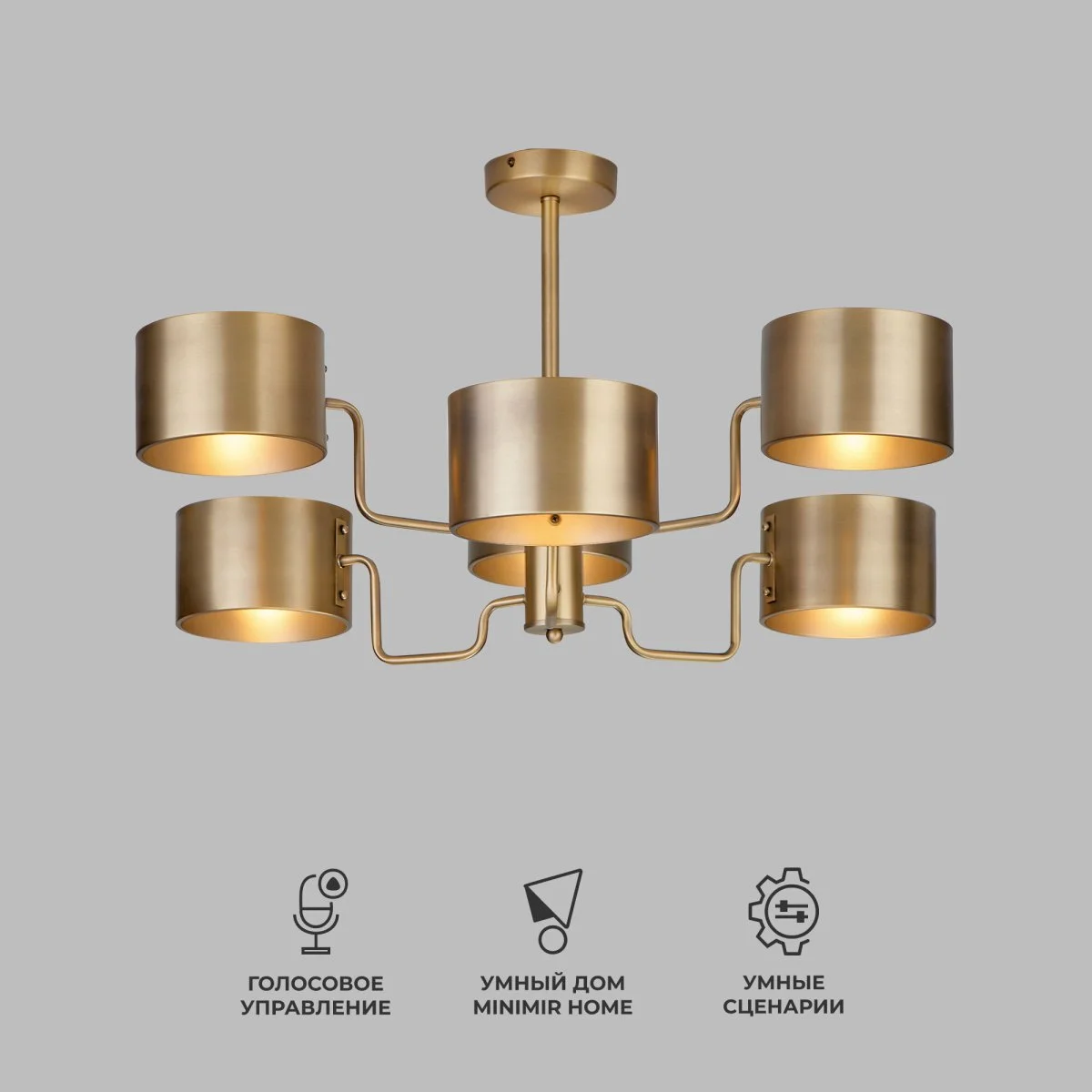 картинка Умная потолочная люстра в стиле лофт 293/6