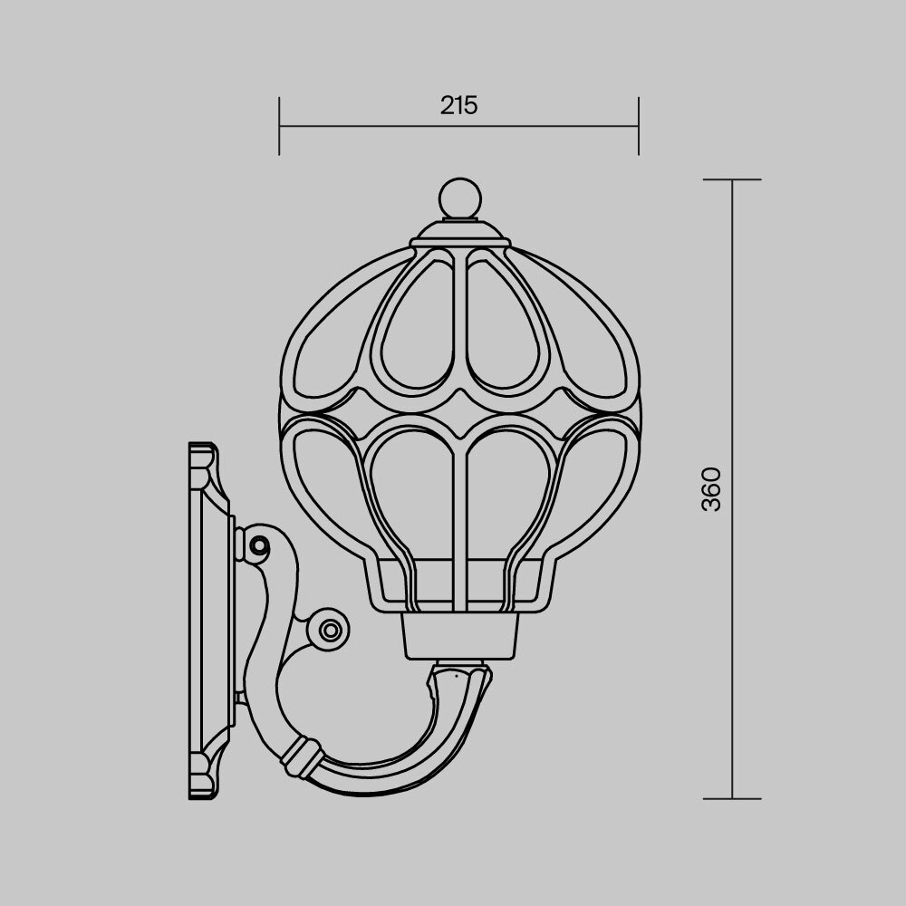 картинка Настенный светильник (бра) Outdoor O024WL-01G