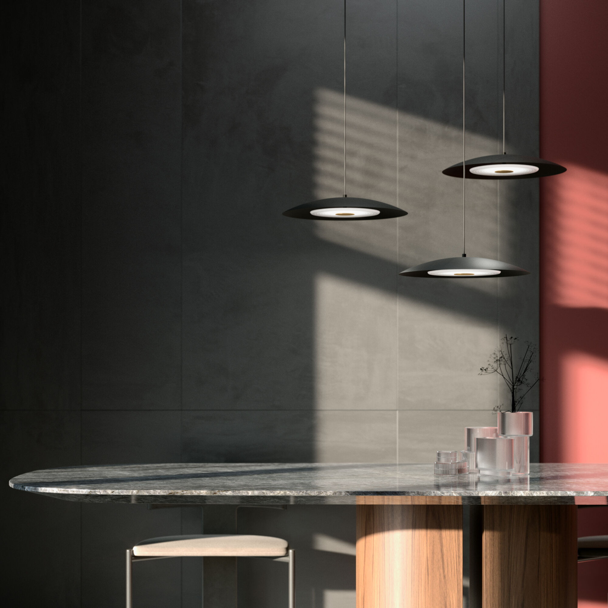 картинка Подвесной светильник с металлическим плафоном 90328/1 черный