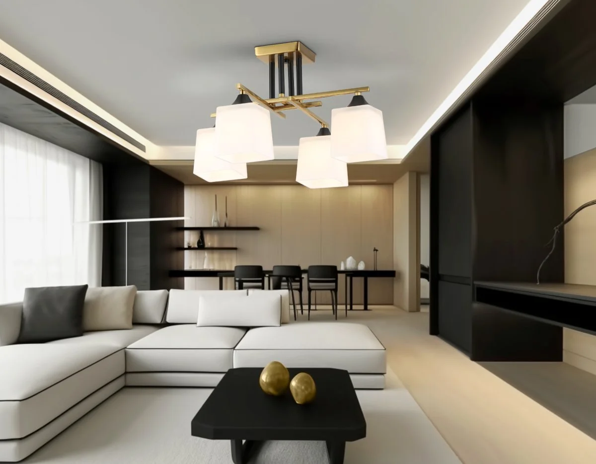 картинка Люстра на штанге со стеклянными плафонами TR303042