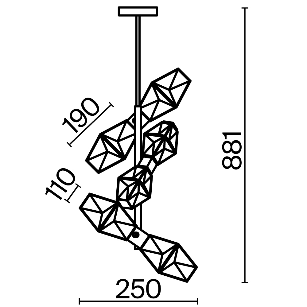 картинка Подвесной светильник Maytoni MOD325PL-06G1