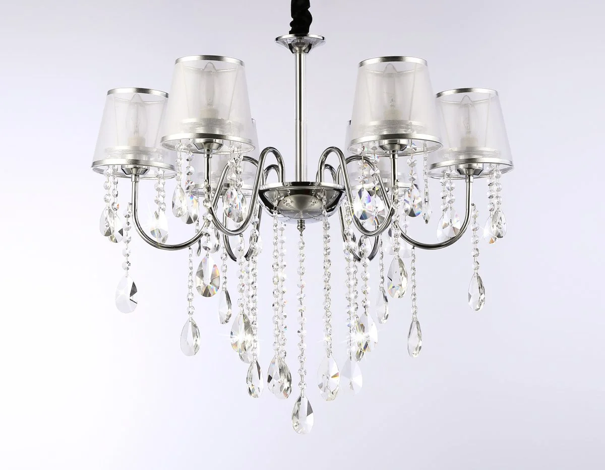 картинка Подвесная люстра с абажурами и хрусталем TR4588