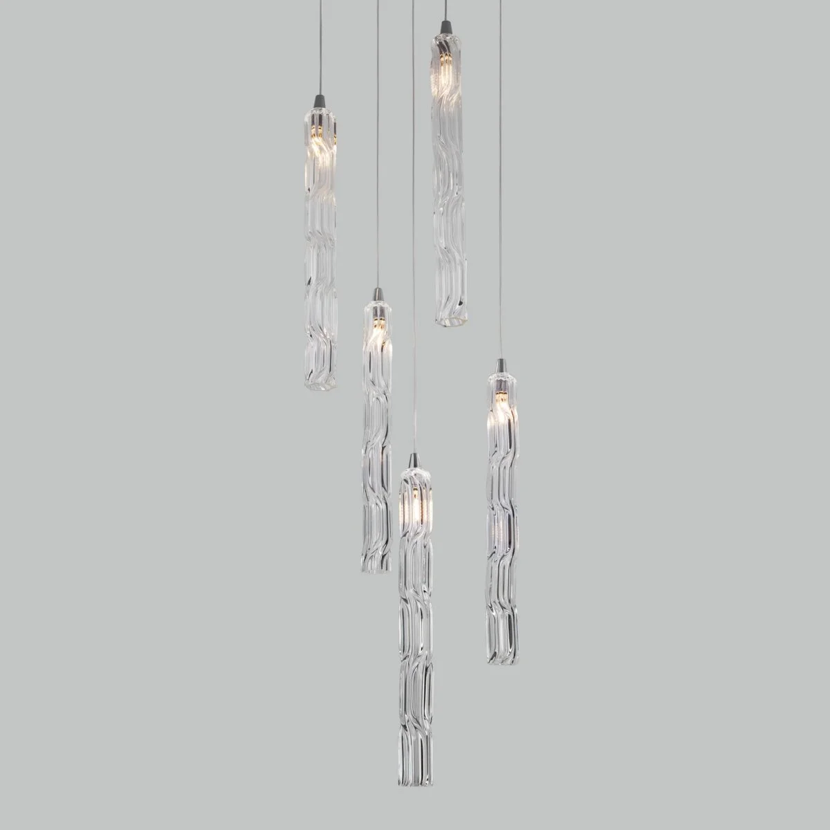 картинка Подвесной светильник со стеклянными плафонами 50381/5 хром