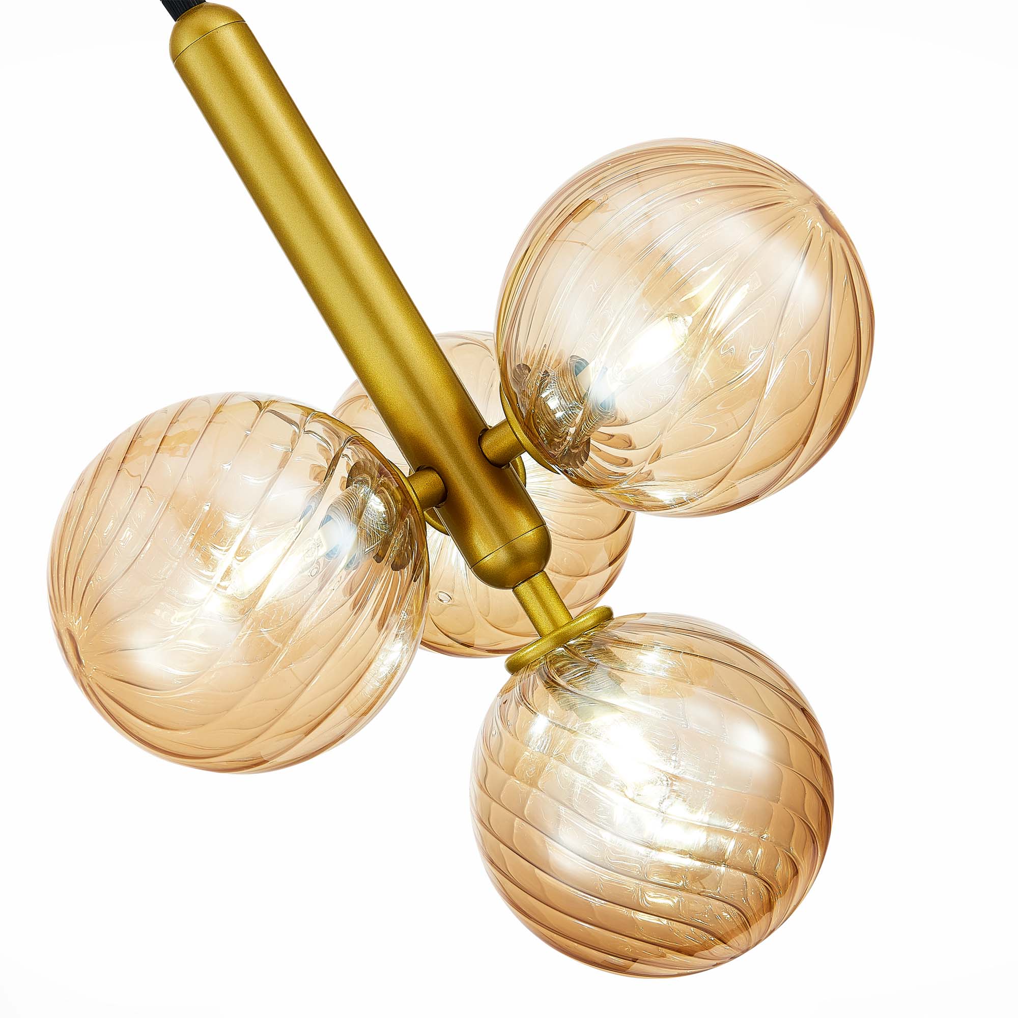 картинка SLE220323-04 Светильник подвесной Золото/Янтарный G9 4*5W 4000K