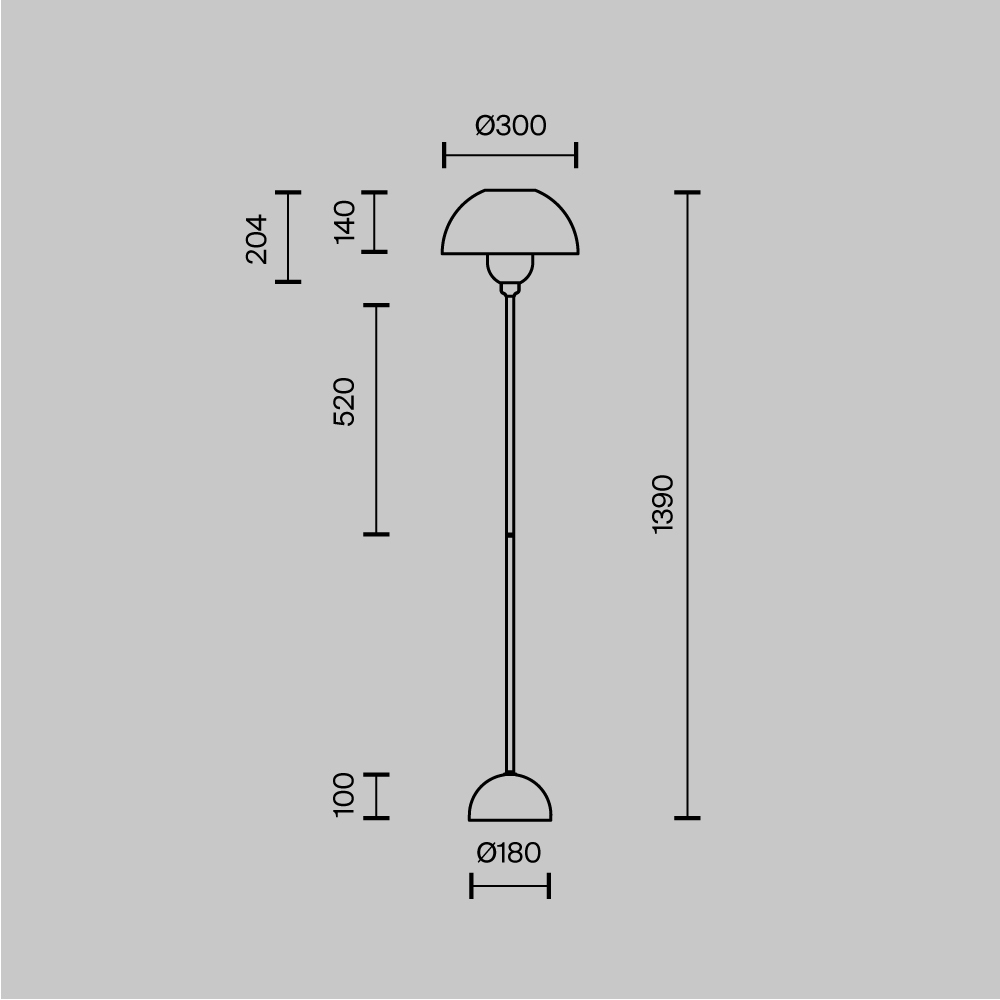 картинка Напольный светильник (торшер) Maytoni MOD177FL-01B