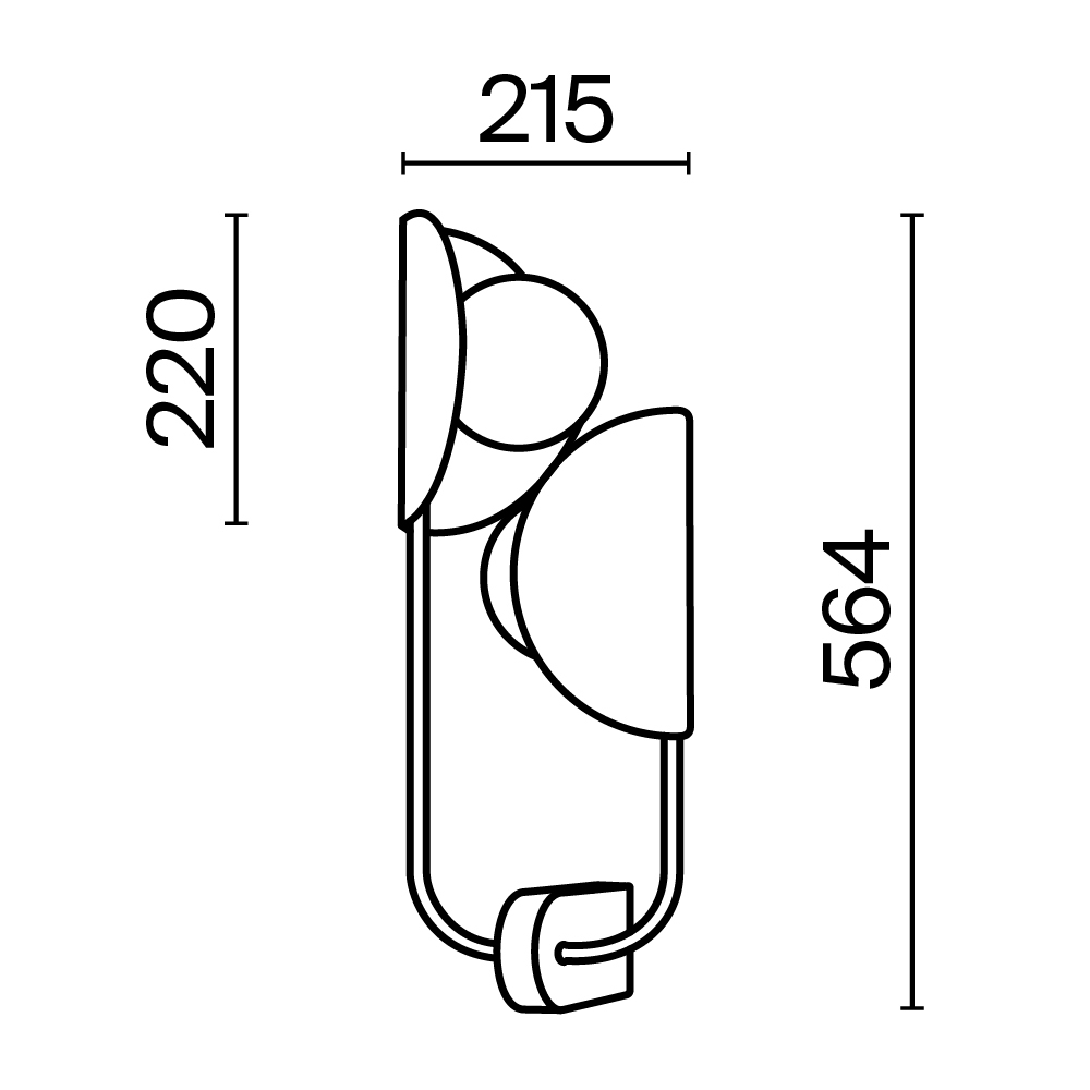 картинка Настенный светильник (бра) Maytoni MOD164WL-02BS