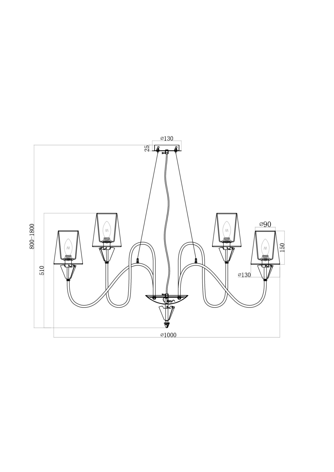картинка Люстра Maytoni MOD078PL-09CH