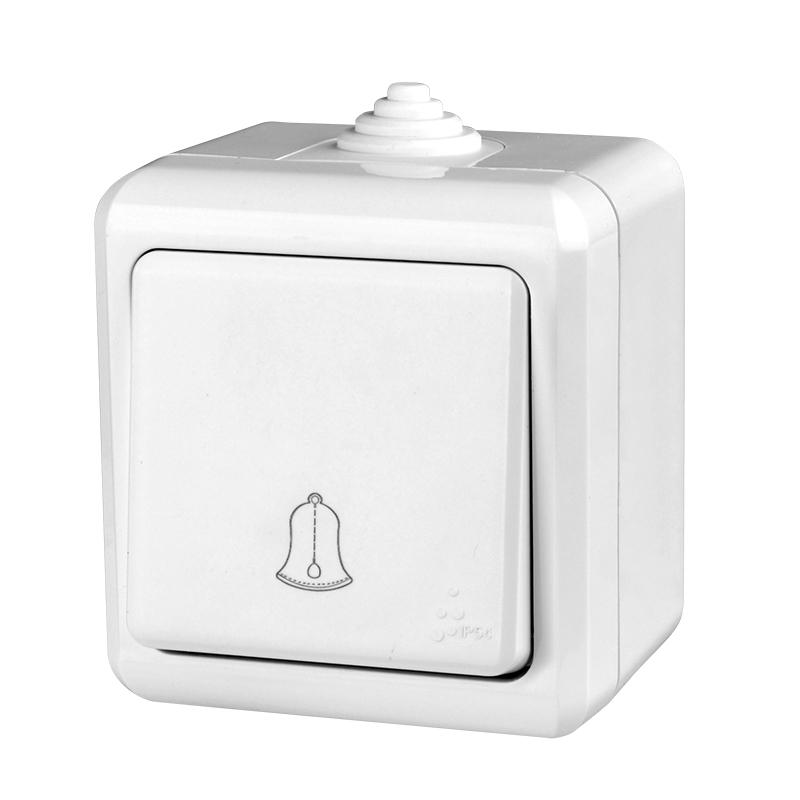 картинка Кнопка звонка ОП Dita IP54 10А 250В бел. TOKOV ELECTRIC TKL-DT-DB-C01-IP54