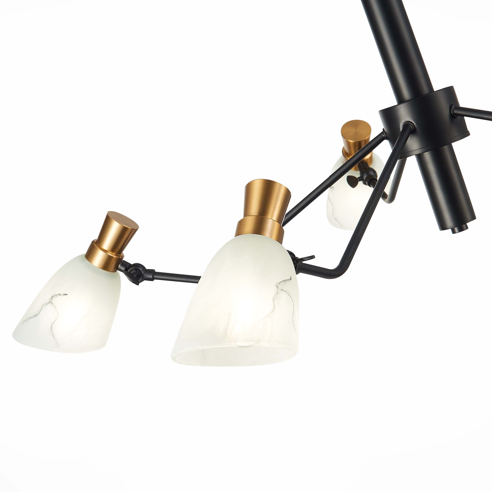 картинка SLE205403-05 Светильник подвесной Черный, Латунь/Белый E14 5*60W