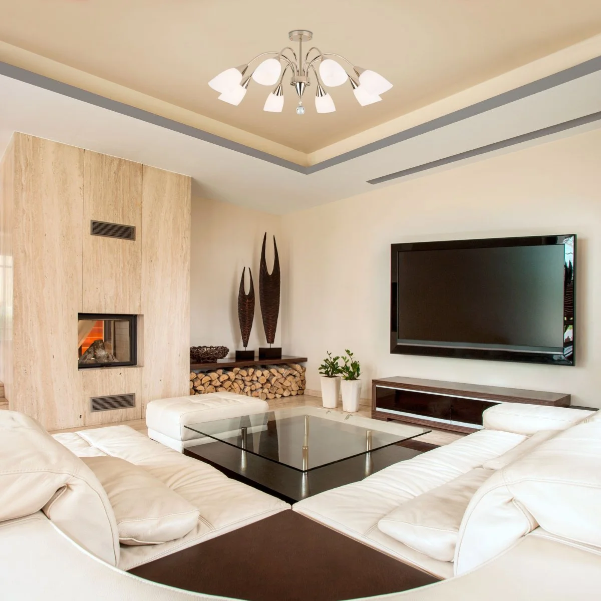 картинка Потолочная люстра со стеклянными плафонами 30149/8 золото