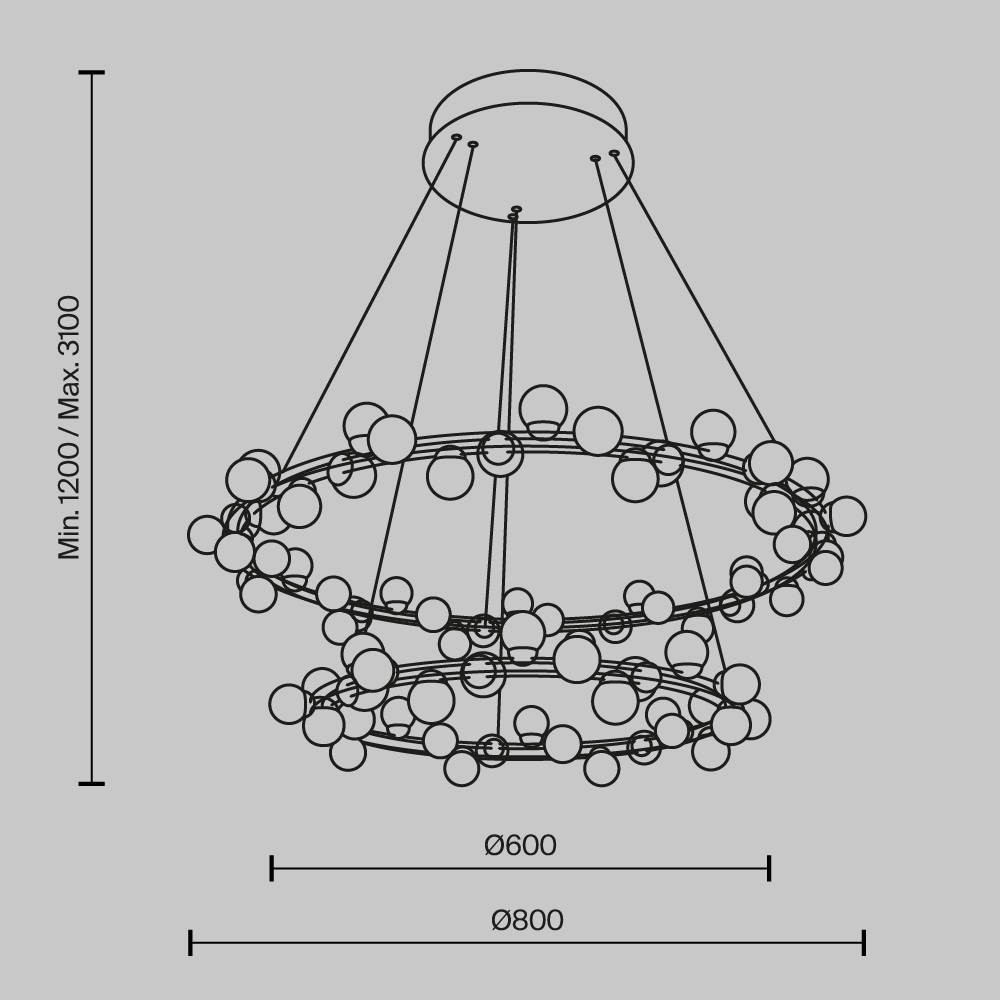 картинка Подвесной светильник Maytoni MOD081PL-L84G3K