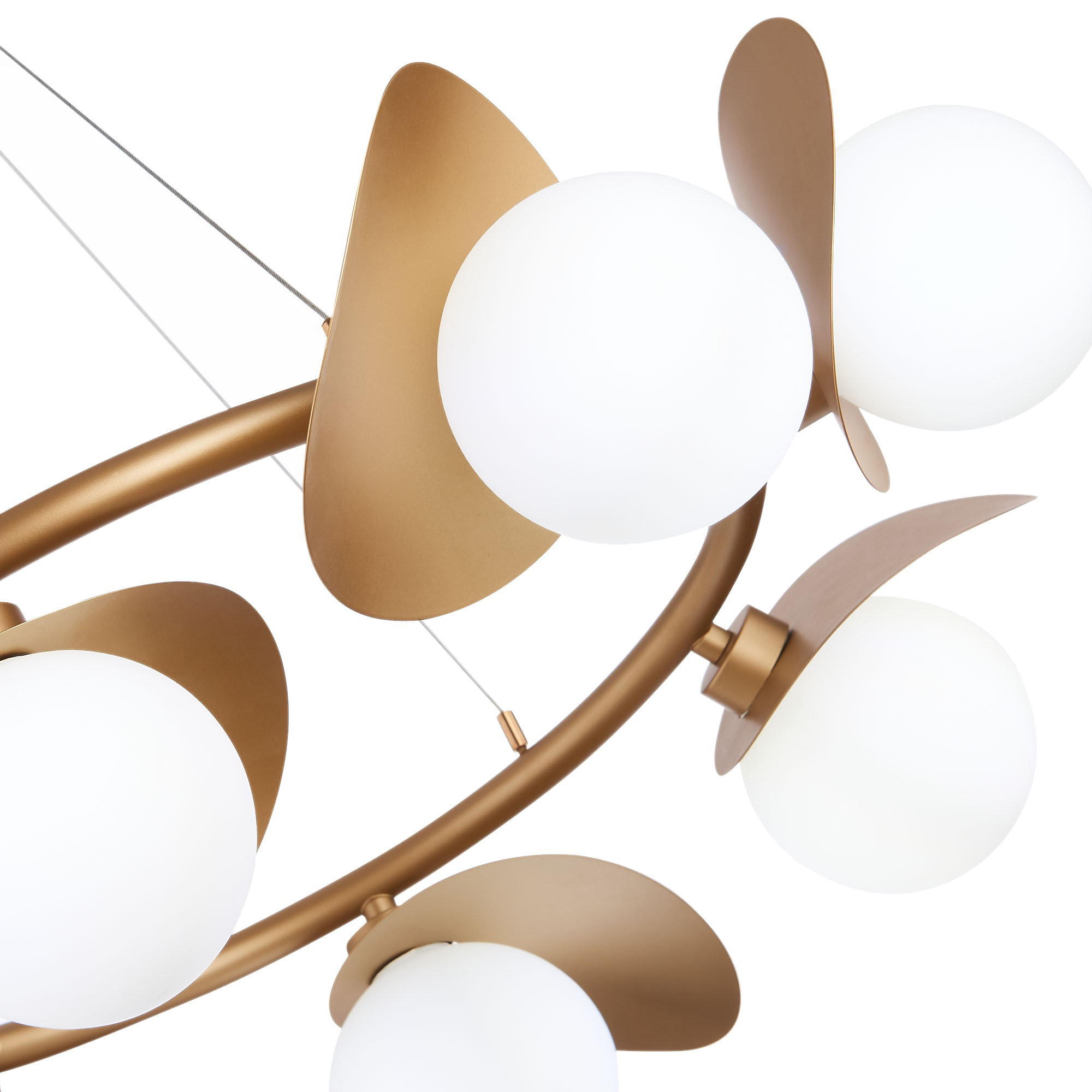 картинка SLE220503-08 Светильник подвесной Золотистый/Белый G9 LED 8*5W