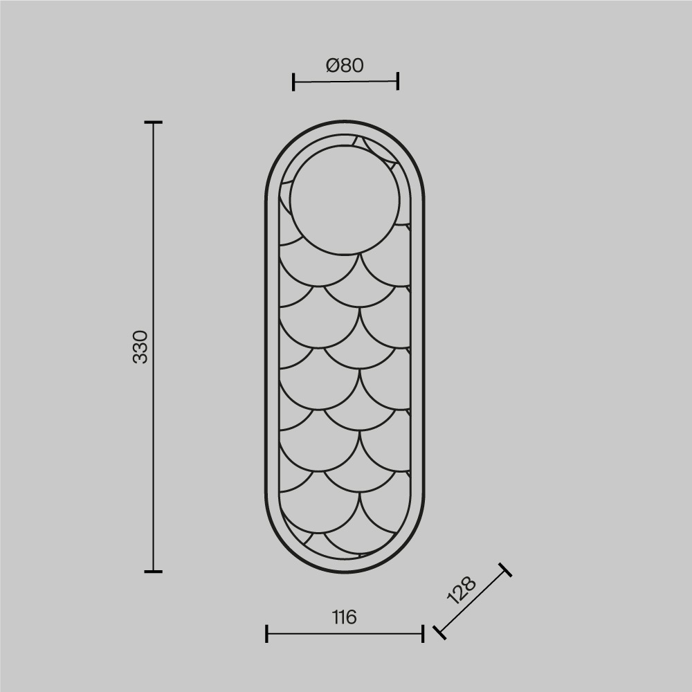 картинка Настенный светильник (бра) Maytoni MOD473WL-L20BSK